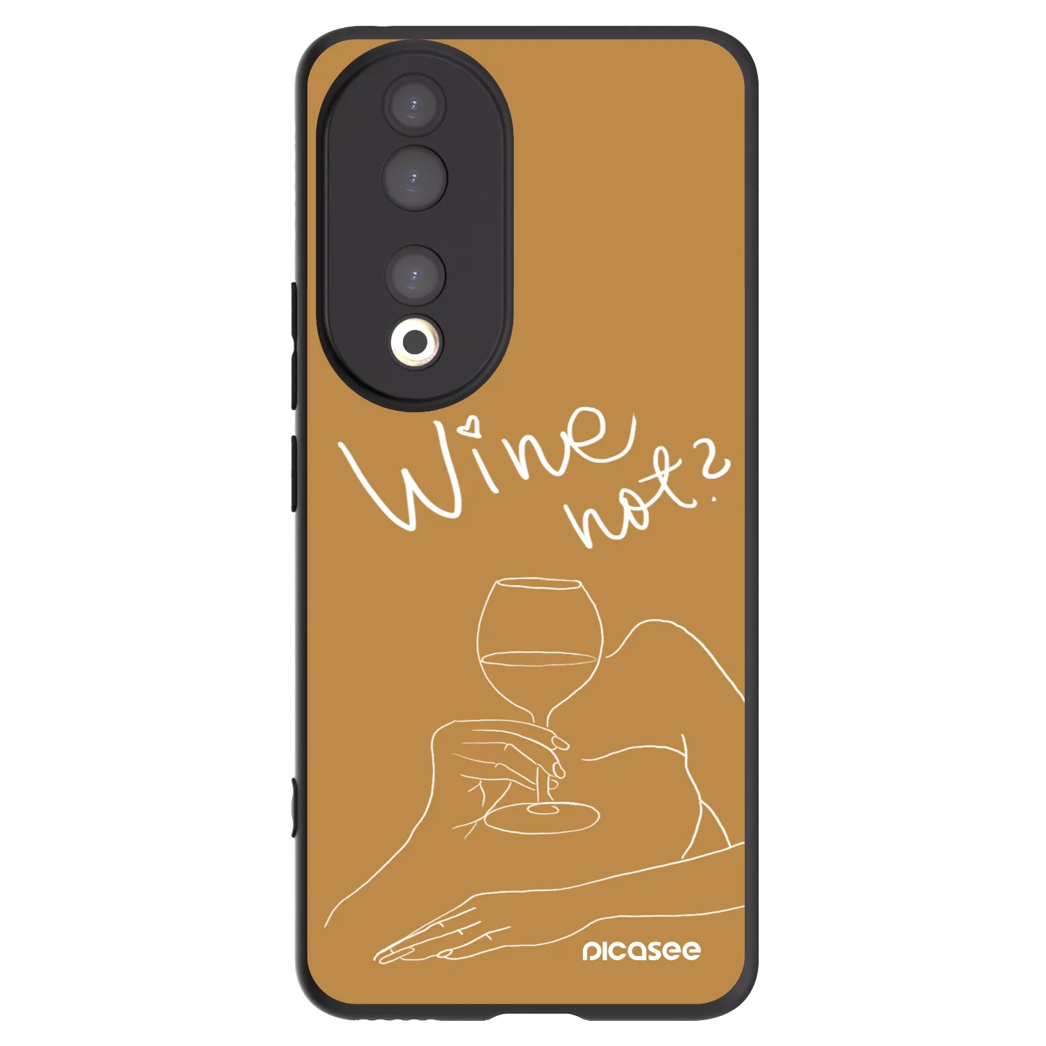 Picasee husă neagră din silicon pentru Honor 90 5G - Wine not