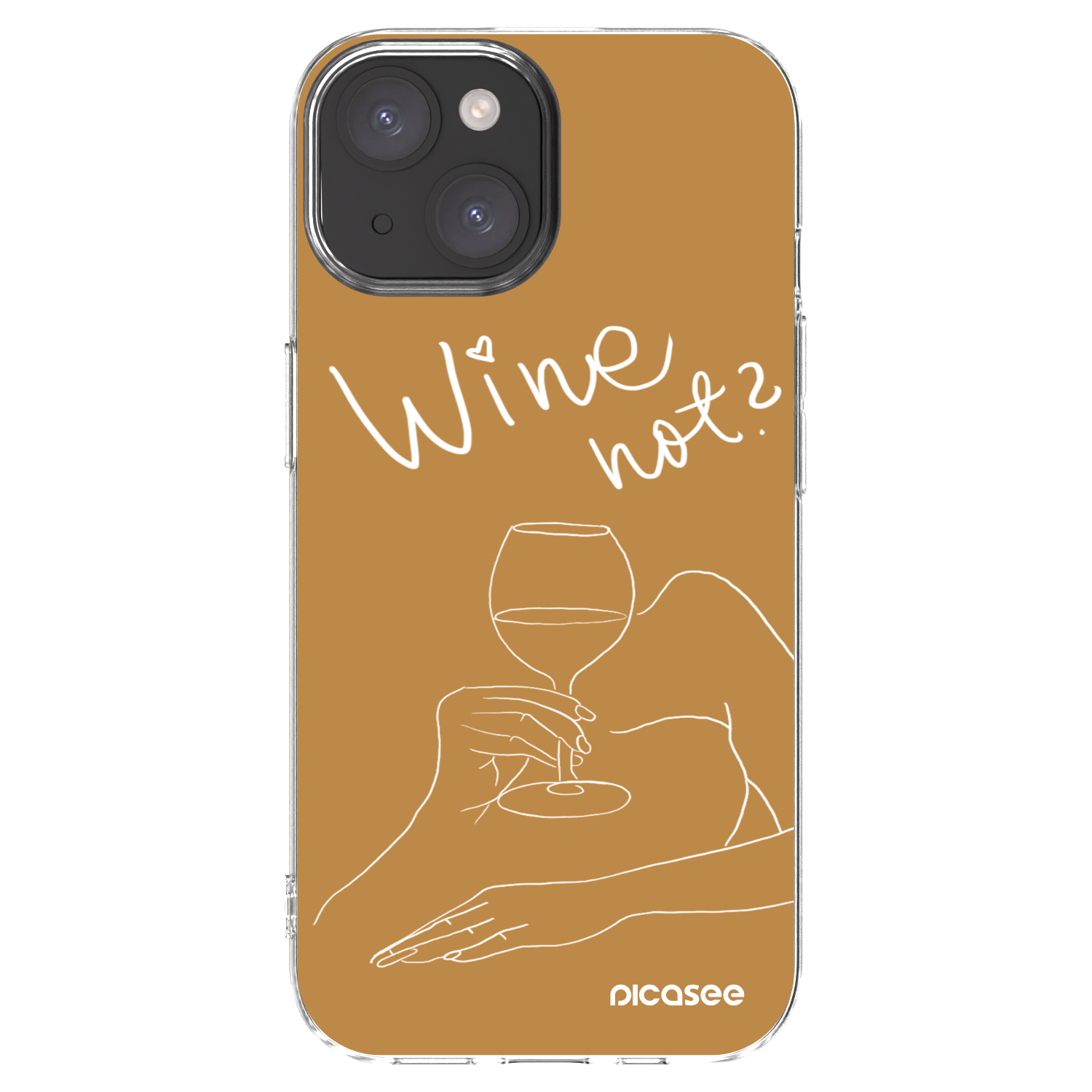 Picasee husă transparentă din silicon pentru Apple iPhone 15 - Wine not