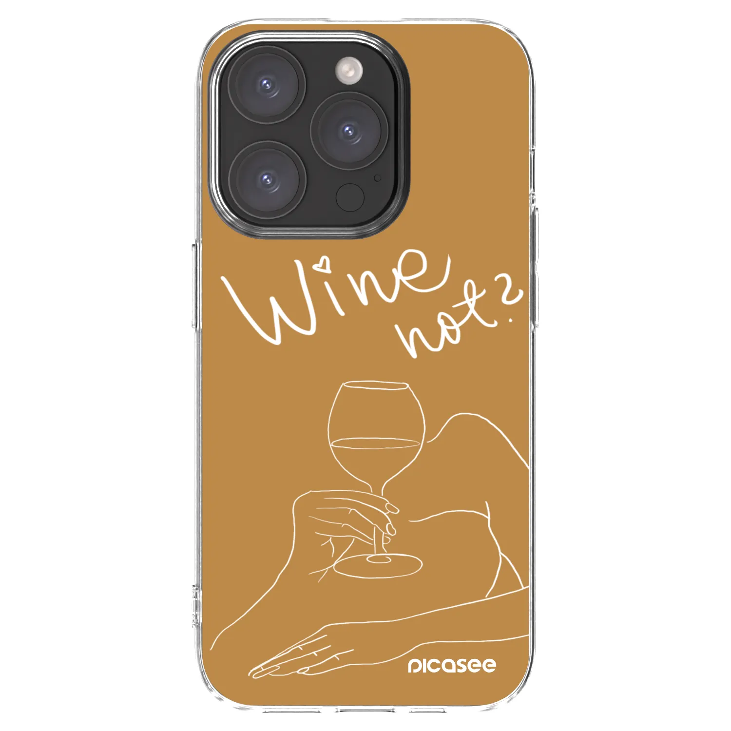 Picasee husă transparentă din silicon pentru Apple iPhone 15 Pro - Wine not