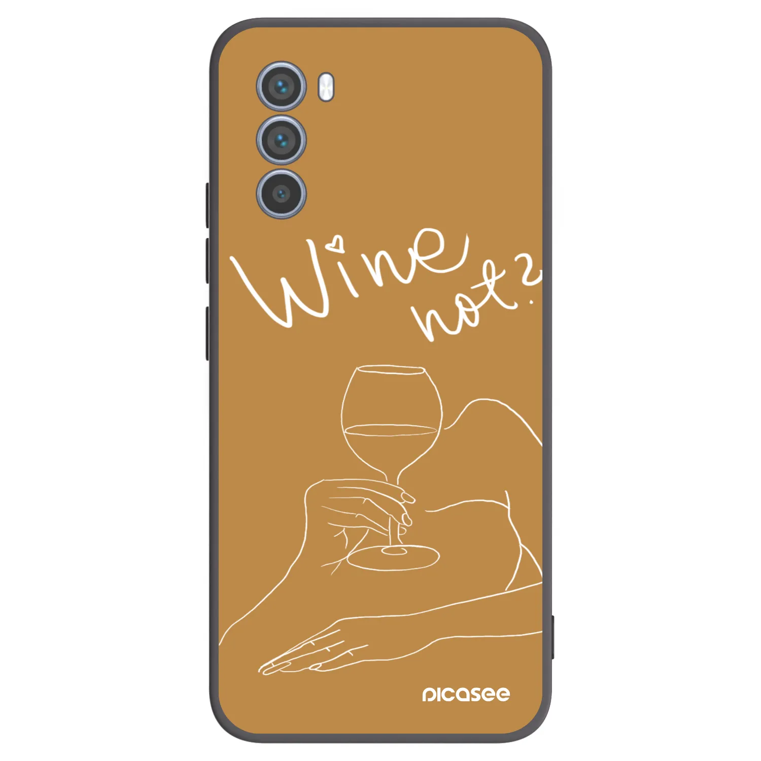 Picasee husă neagră din silicon pentru Motorola Moto G62 - Wine not