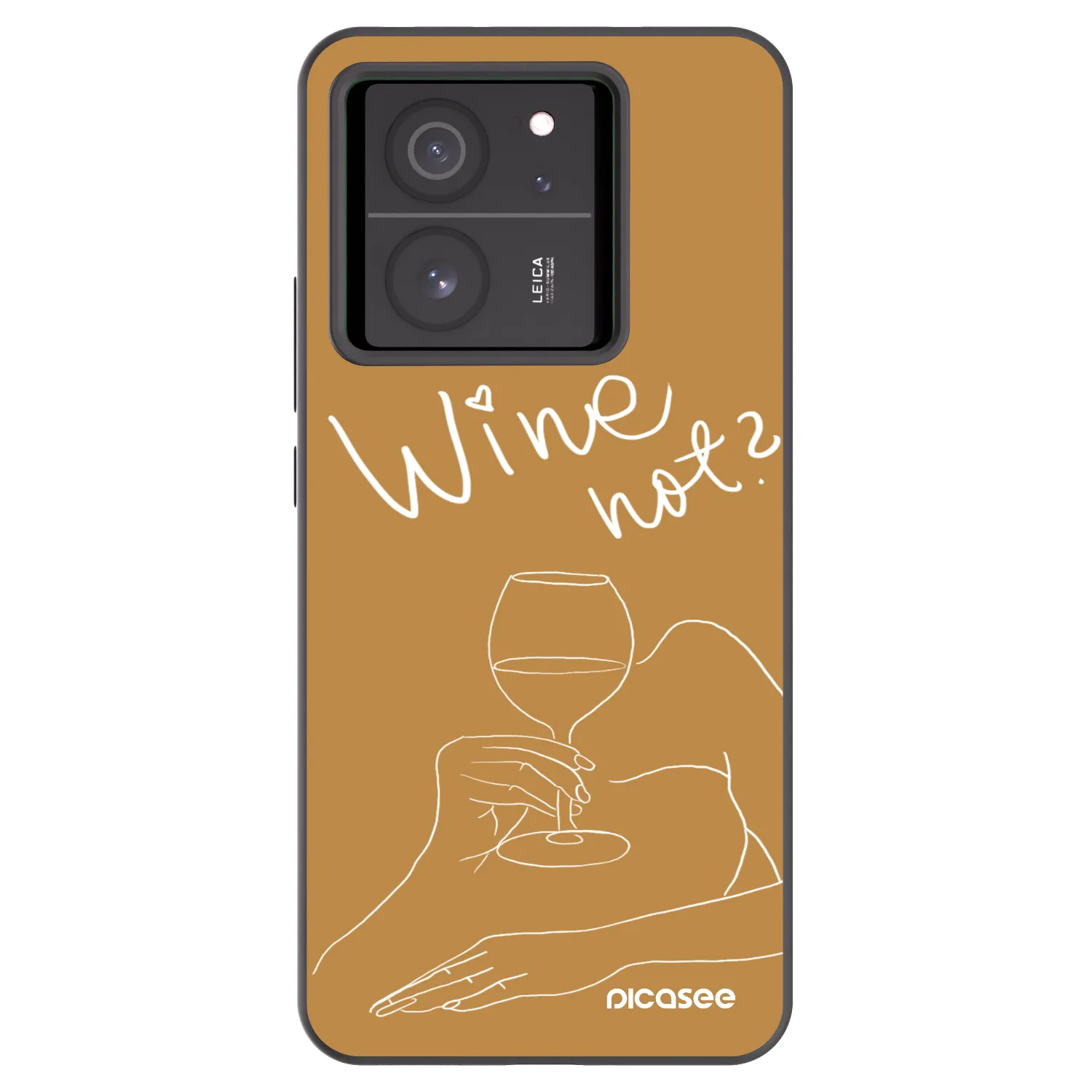 Picasee husă neagră din silicon pentru Xiaomi 13T - Wine not