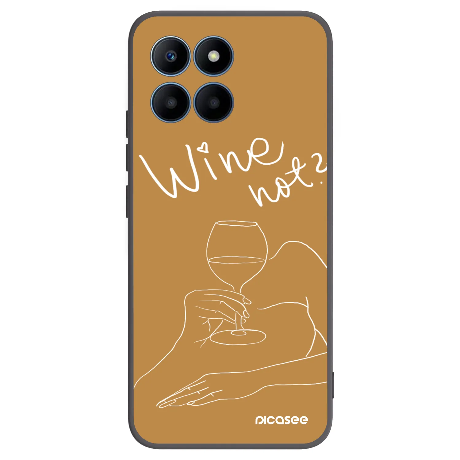 Picasee husă neagră din silicon pentru Honor 70 Lite - Wine not
