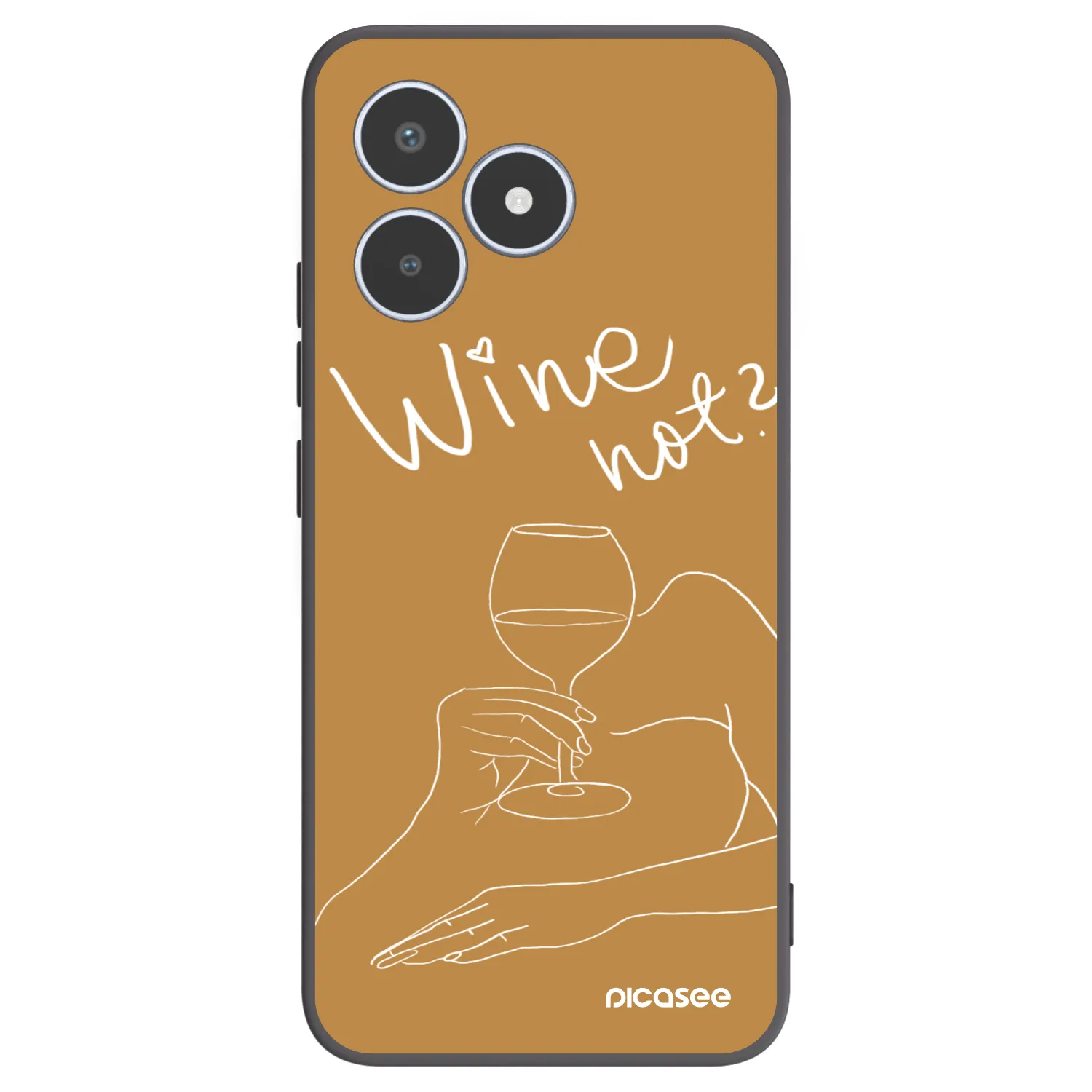 Picasee husă neagră din silicon pentru Realme C53 - Wine not
