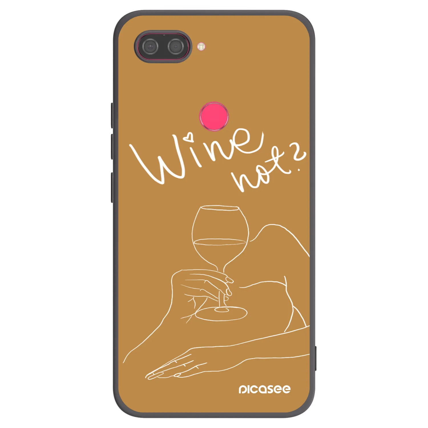 Picasee husă neagră din silicon pentru Xiaomi Mi 8 Lite - Wine not