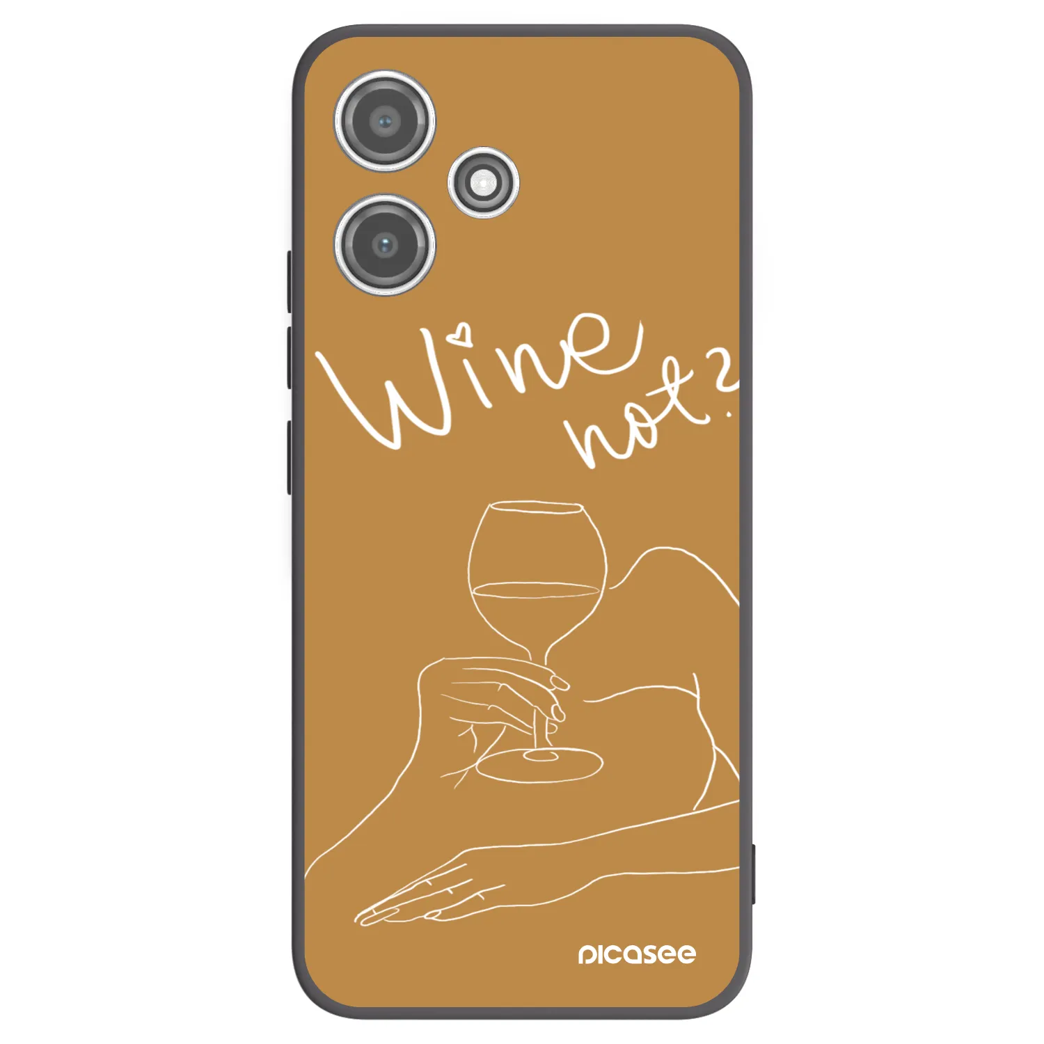 Picasee husă neagră din silicon pentru Xiaomi Redmi 12 5G - Wine not