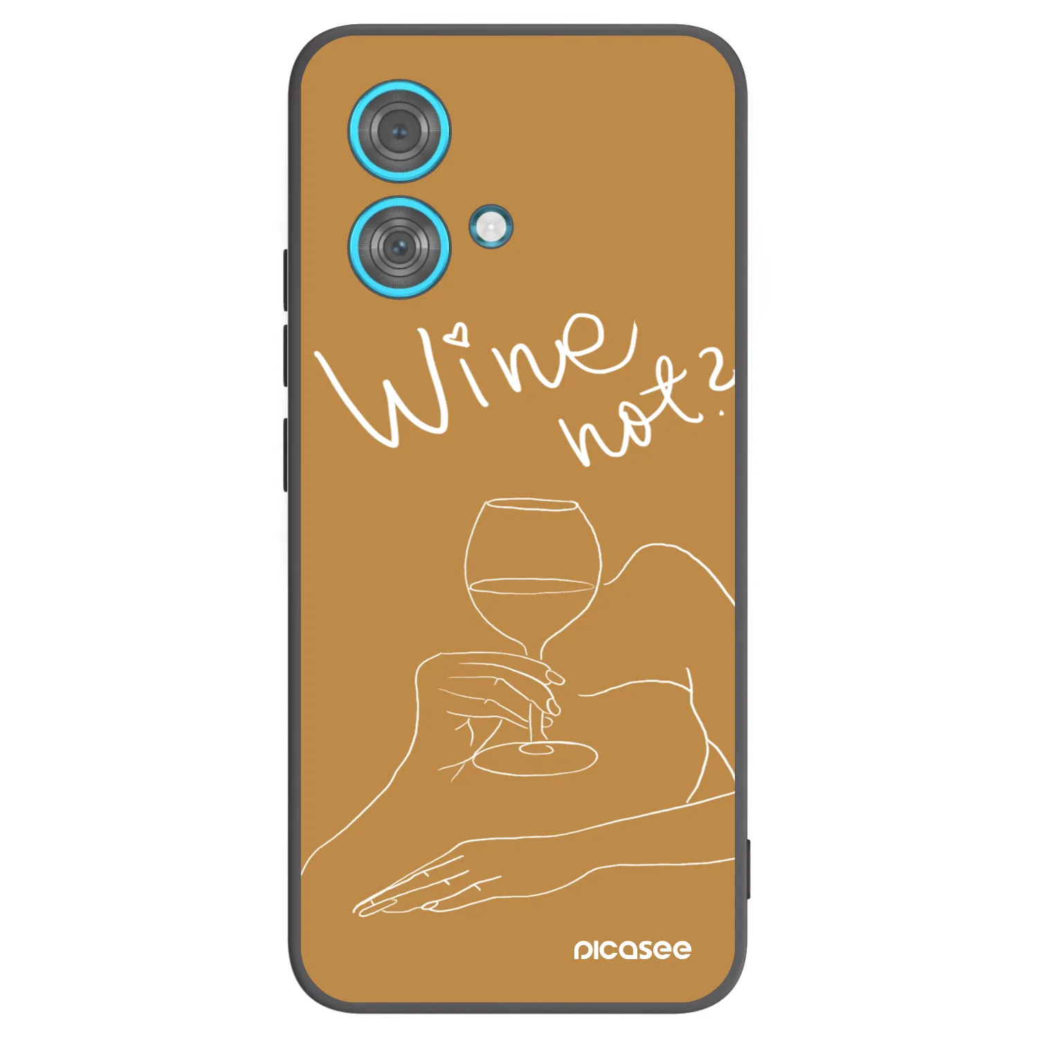 Picasee husă neagră din silicon pentru Motorola Edge 40 Neo - Wine not