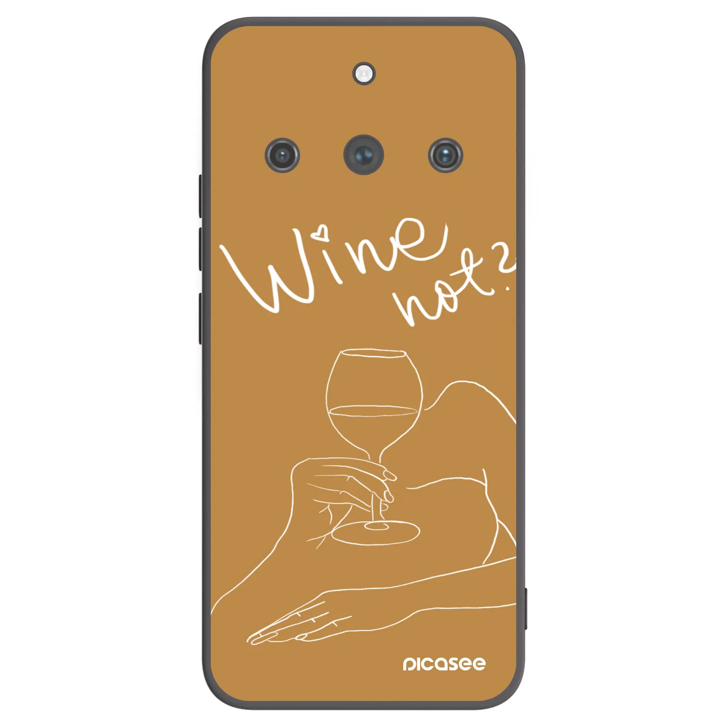 Picasee husă neagră din silicon pentru Realme 11 Pro+ - Wine not
