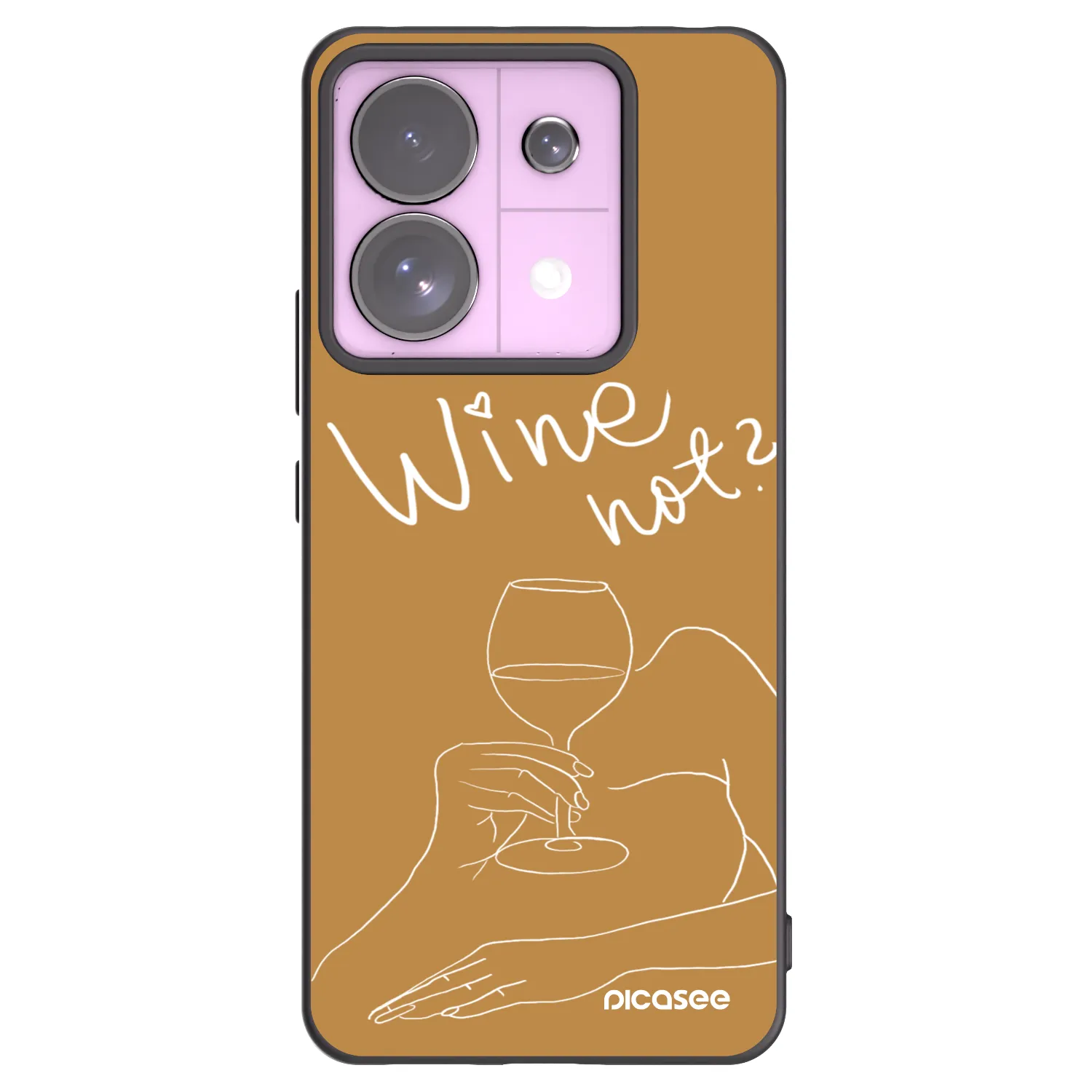 Picasee husă neagră din silicon pentru Xiaomi Redmi Note 13 Pro 5G - Wine not