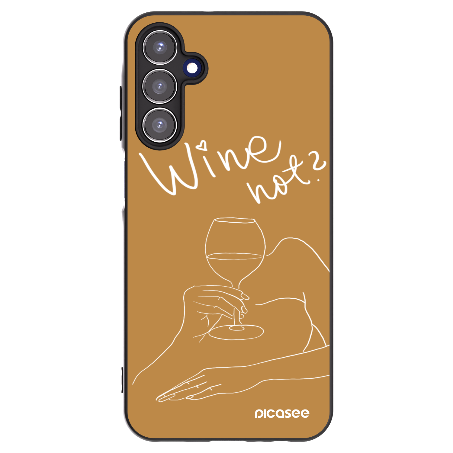 Picasee husă neagră din silicon pentru Samsung Galaxy A15 A155F 4G - Wine not