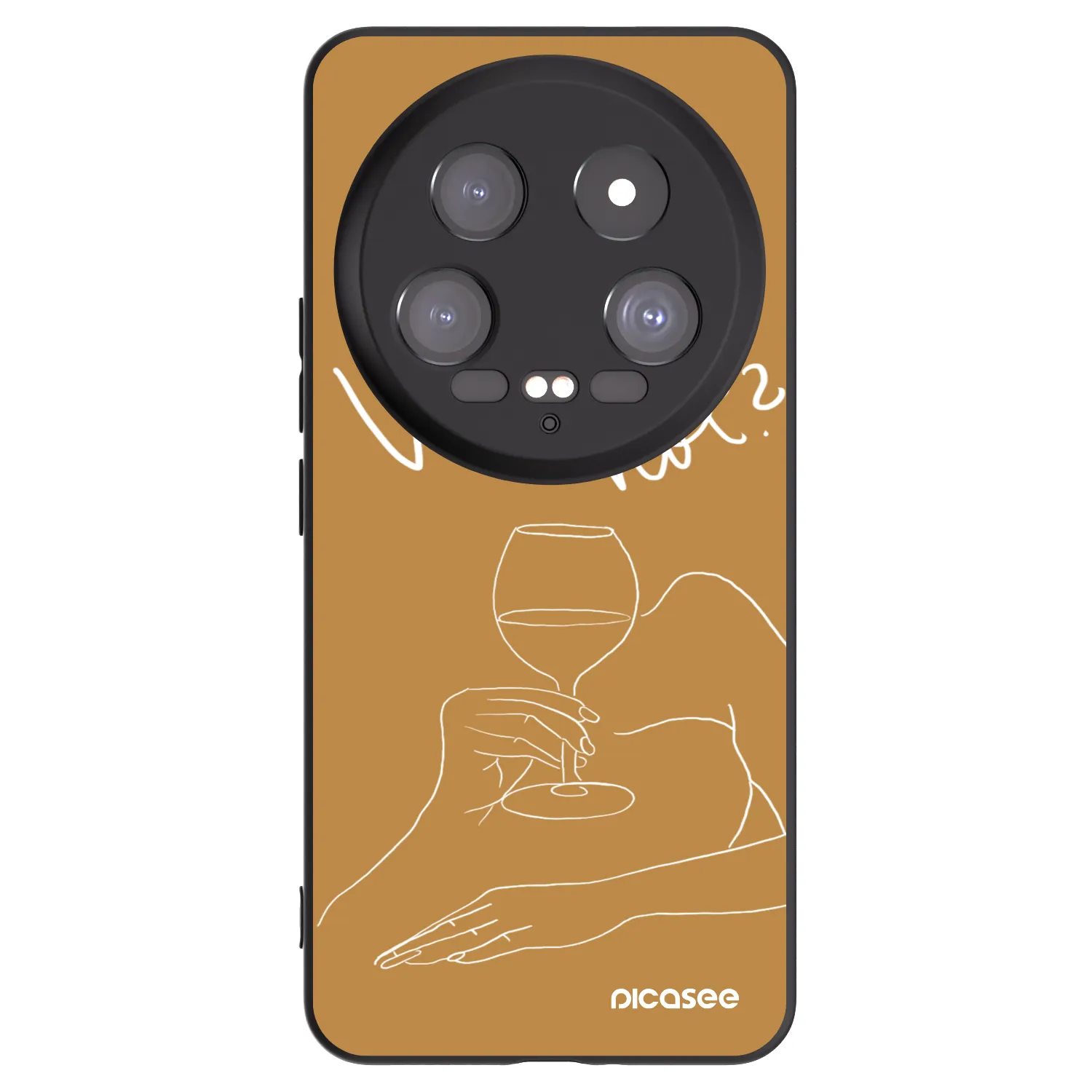 Picasee husă neagră din silicon pentru Xiaomi 14 Ultra - Wine not