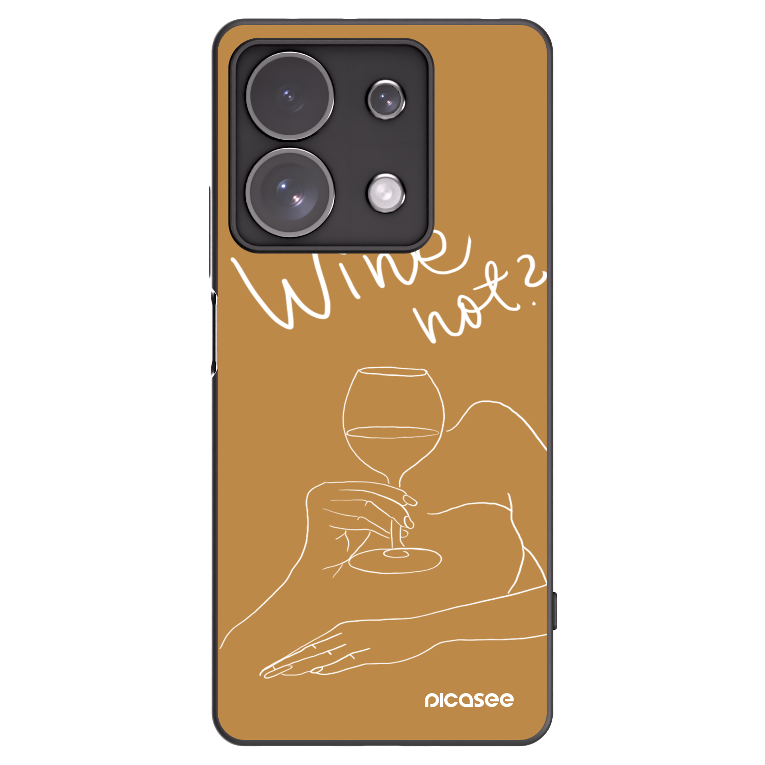 Picasee husă neagră din silicon pentru Xiaomi Redmi Note 13 Pro 4G - Wine not