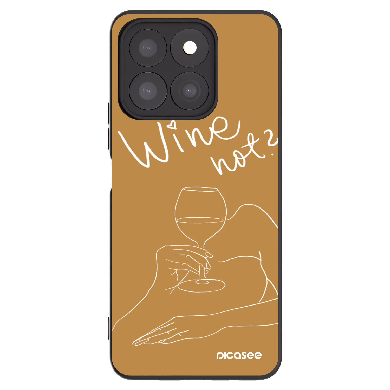 Picasee husă neagră din silicon pentru Honor X8b - Wine not
