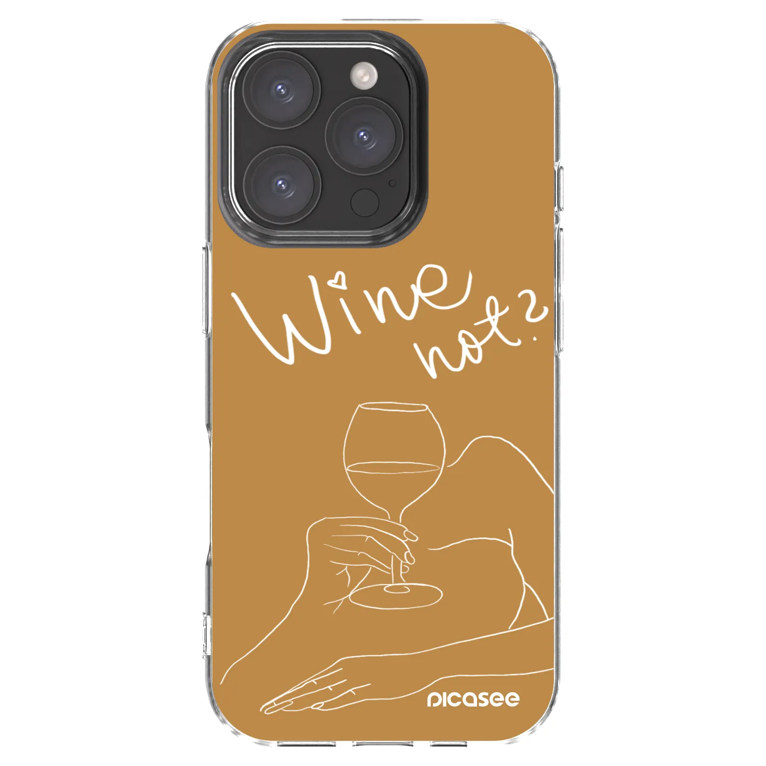 Picasee husă transparentă din silicon pentru Apple iPhone 16 Pro - Wine not