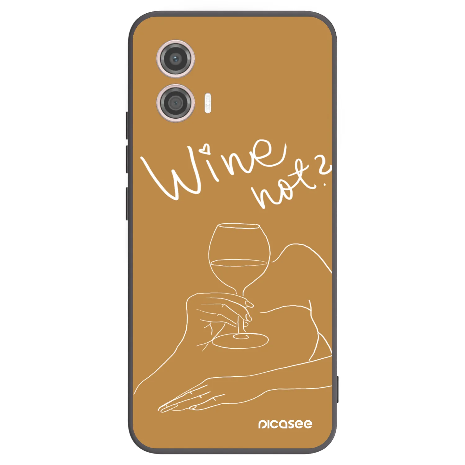 Picasee husă neagră din silicon pentru Motorola Moto G53 5G - Wine not
