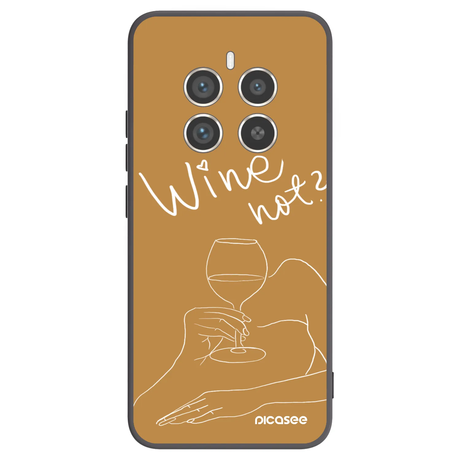 Picasee husă neagră din silicon pentru Realme 12 Pro 5G - Wine not