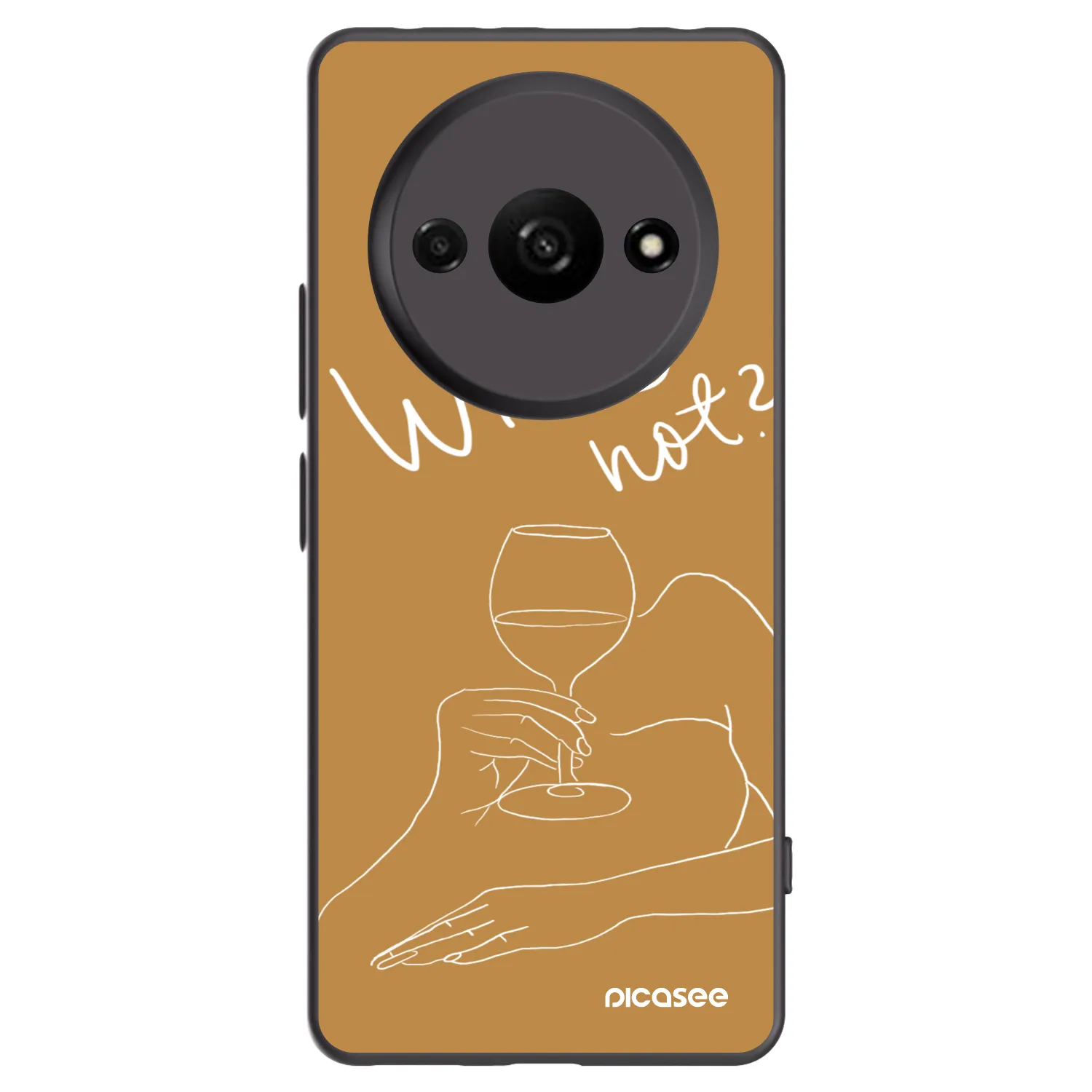 Picasee husă neagră din silicon pentru Xiaomi Redmi A3 - Wine not