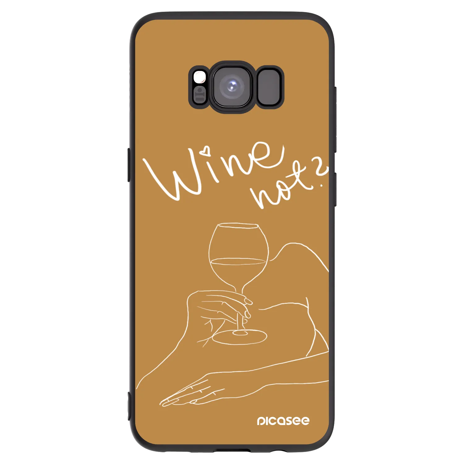 Picasee husă neagră din silicon pentru Samsung Galaxy S8 G950F - Wine not