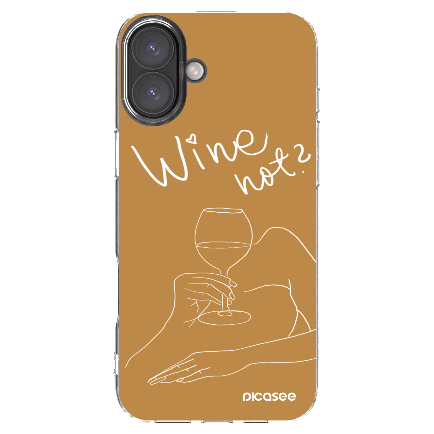Picasee husă transparentă din silicon pentru Apple iPhone 16 Plus - Wine not