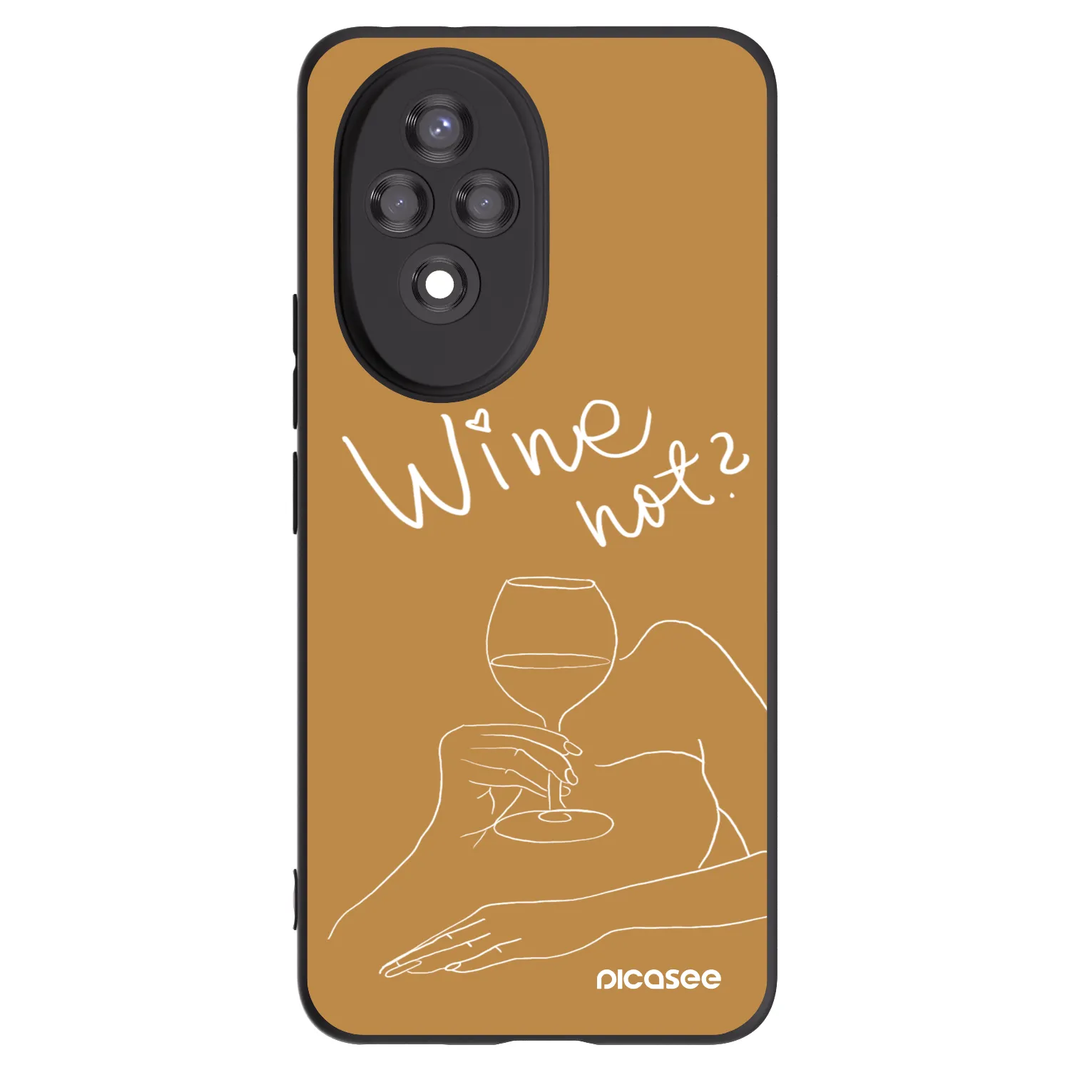 Picasee husă neagră din silicon pentru Honor 200 Pro 5G - Wine not