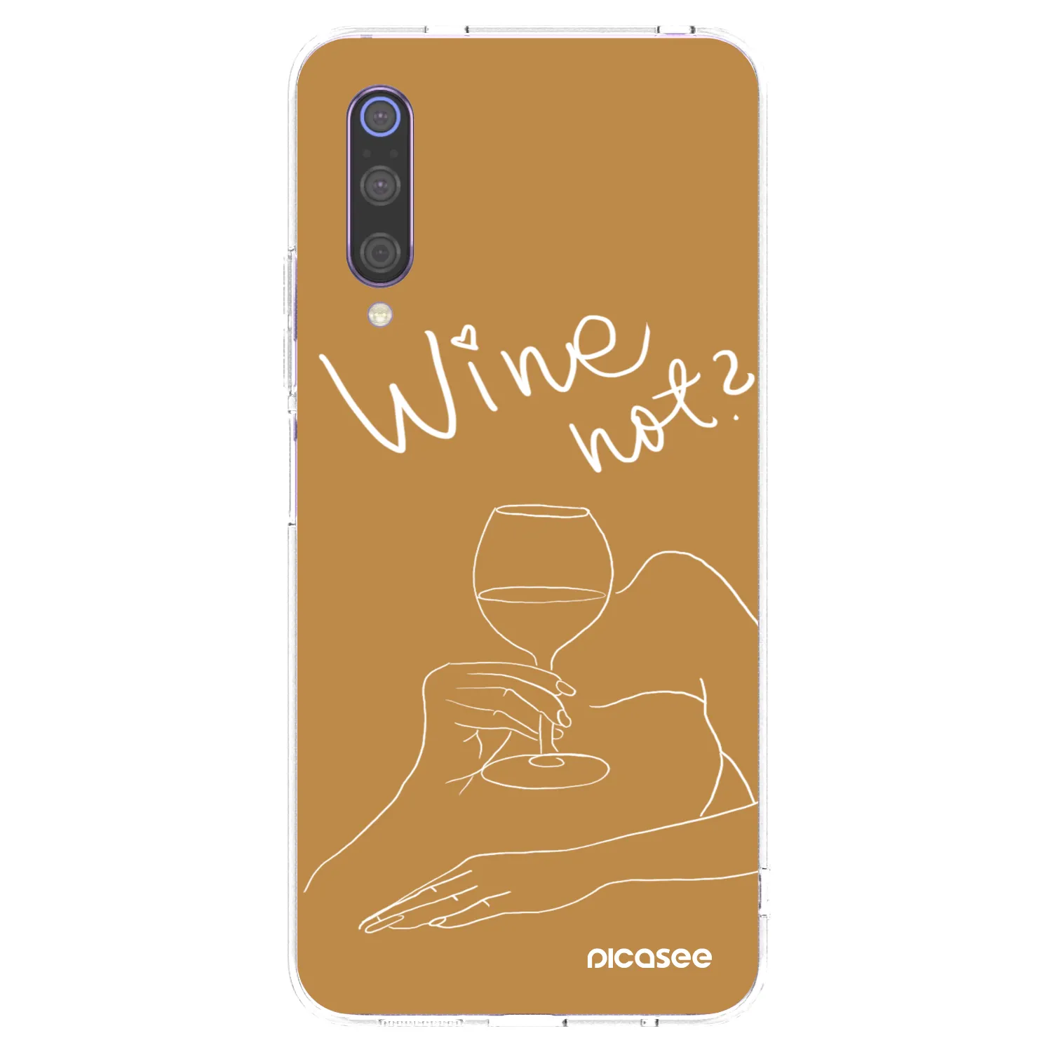 Picasee husă transparentă din silicon pentru Xiaomi Mi 9 - Wine not