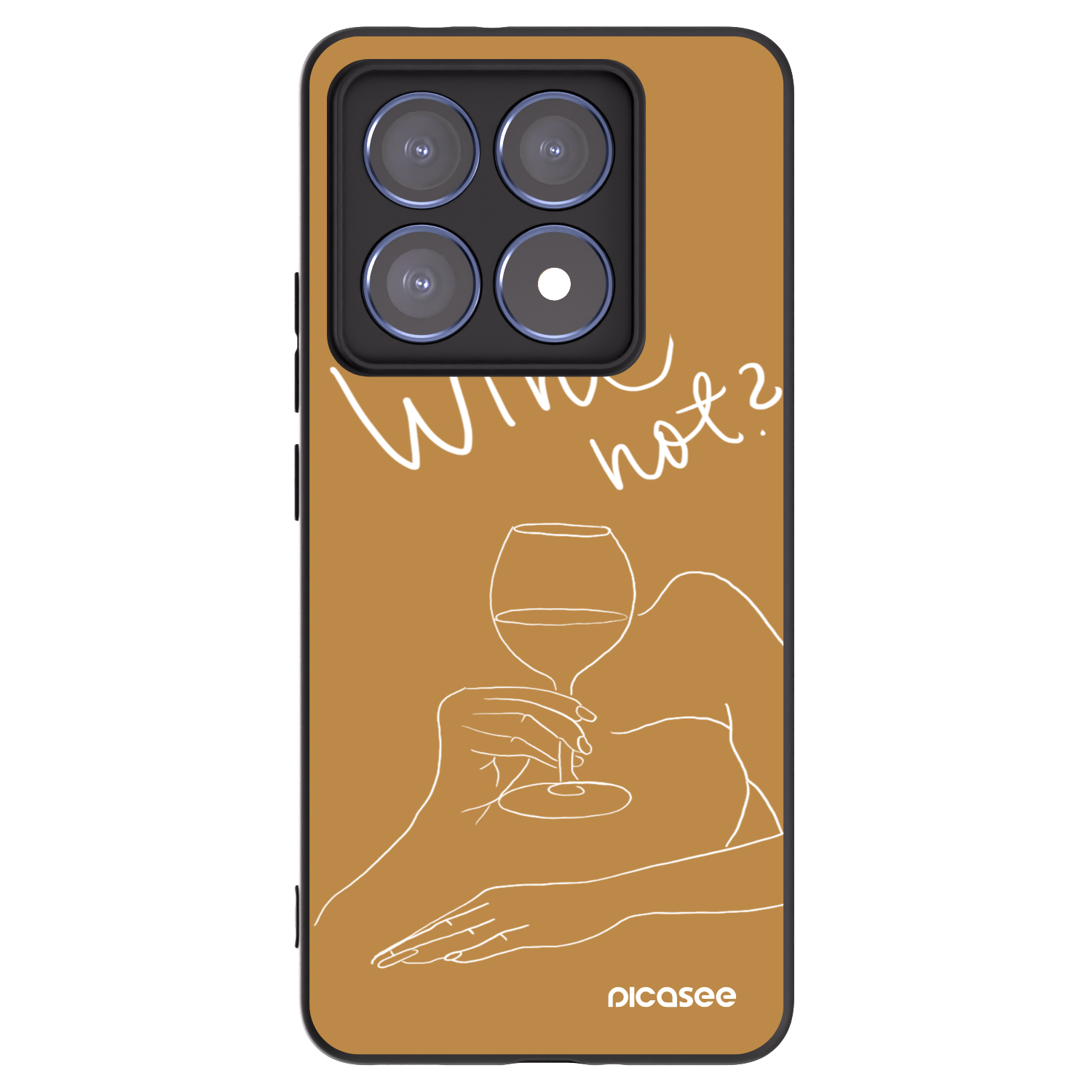 Picasee husă neagră din silicon pentru Xiaomi 14T Pro - Wine not