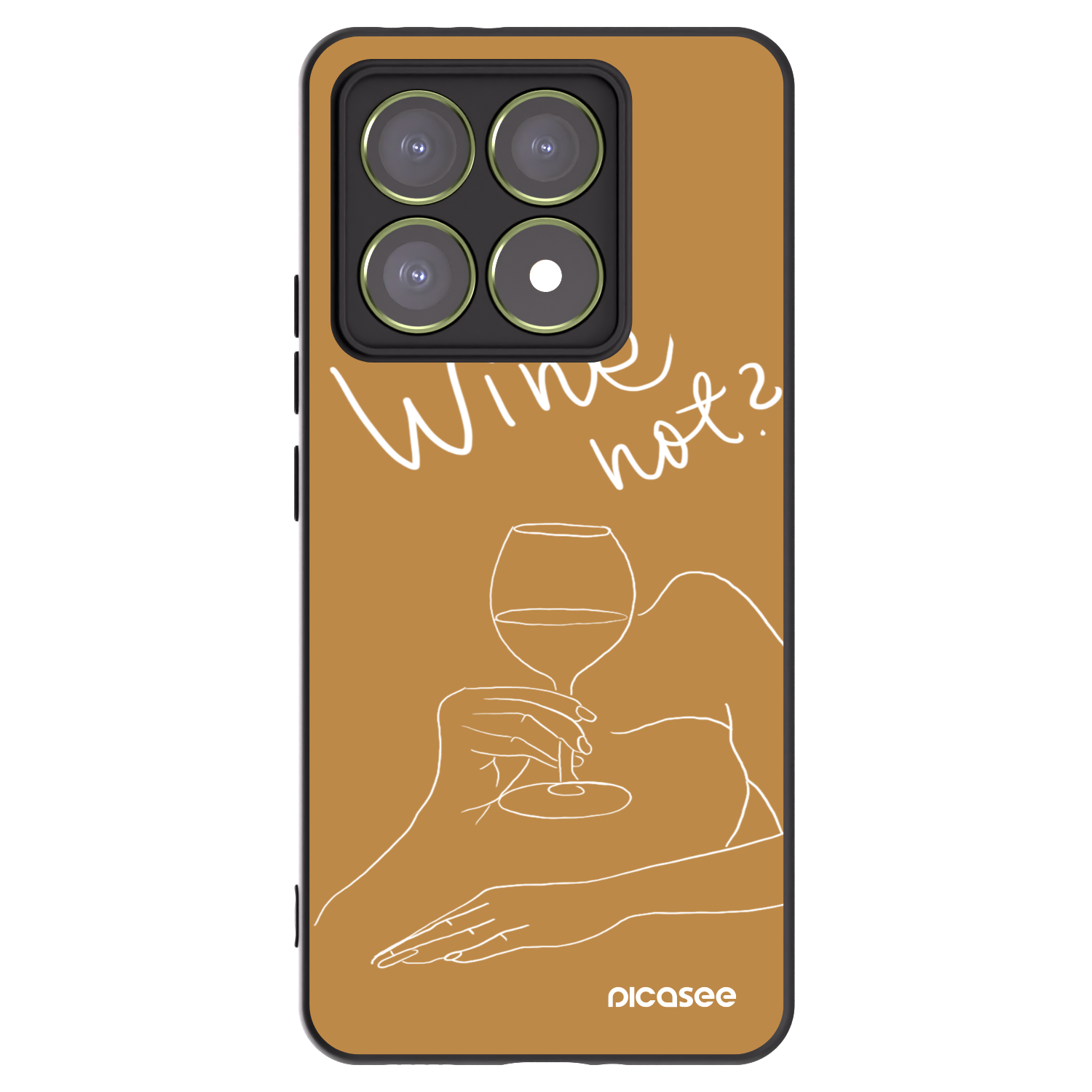 Picasee husă neagră din silicon pentru Xiaomi 14T - Wine not