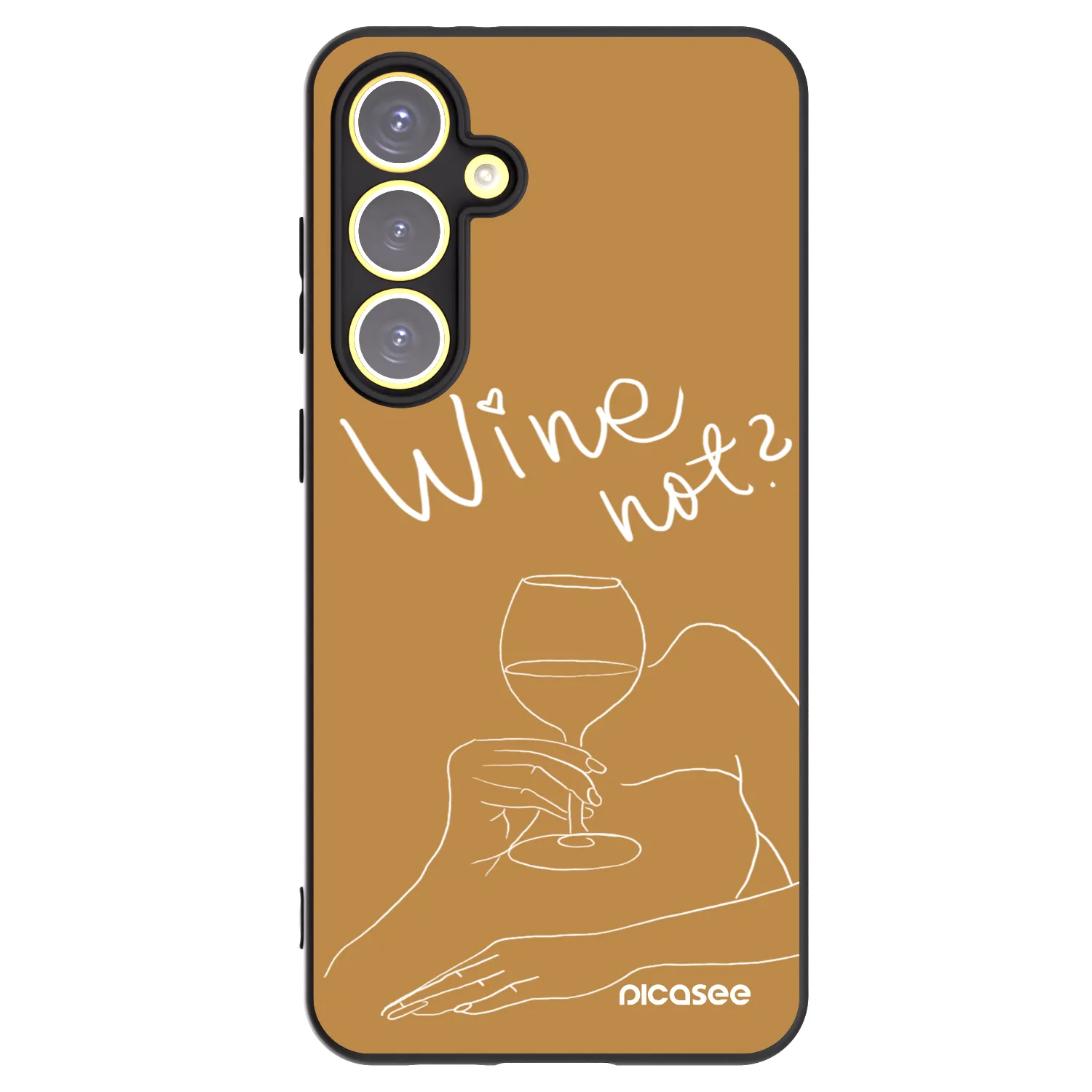 Picasee husă neagră din silicon pentru Samsung Galaxy S24 FE S721B - Wine not