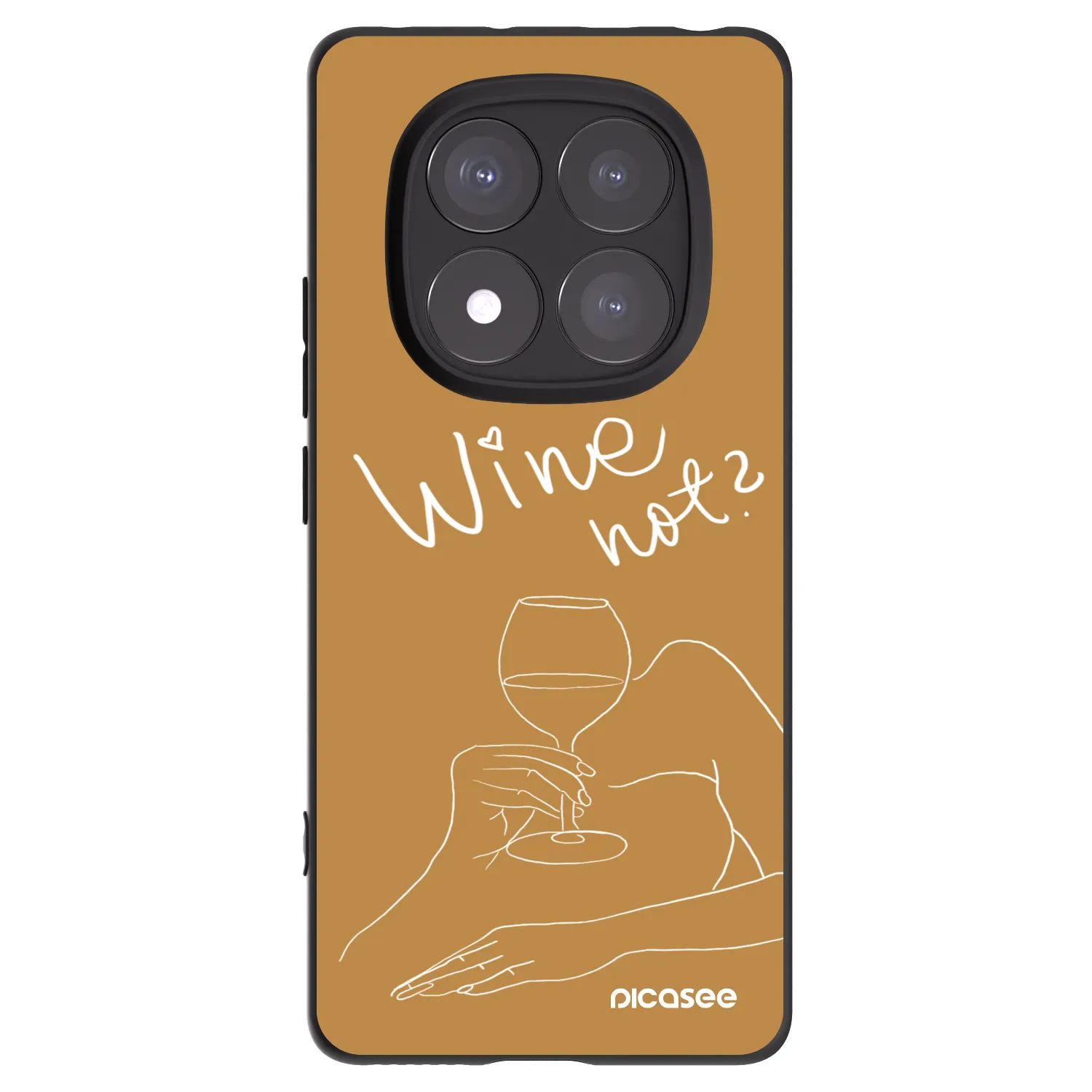 Picasee husă neagră din silicon pentru Xiaomi Redmi Note 14 Pro+ 5G - Wine not