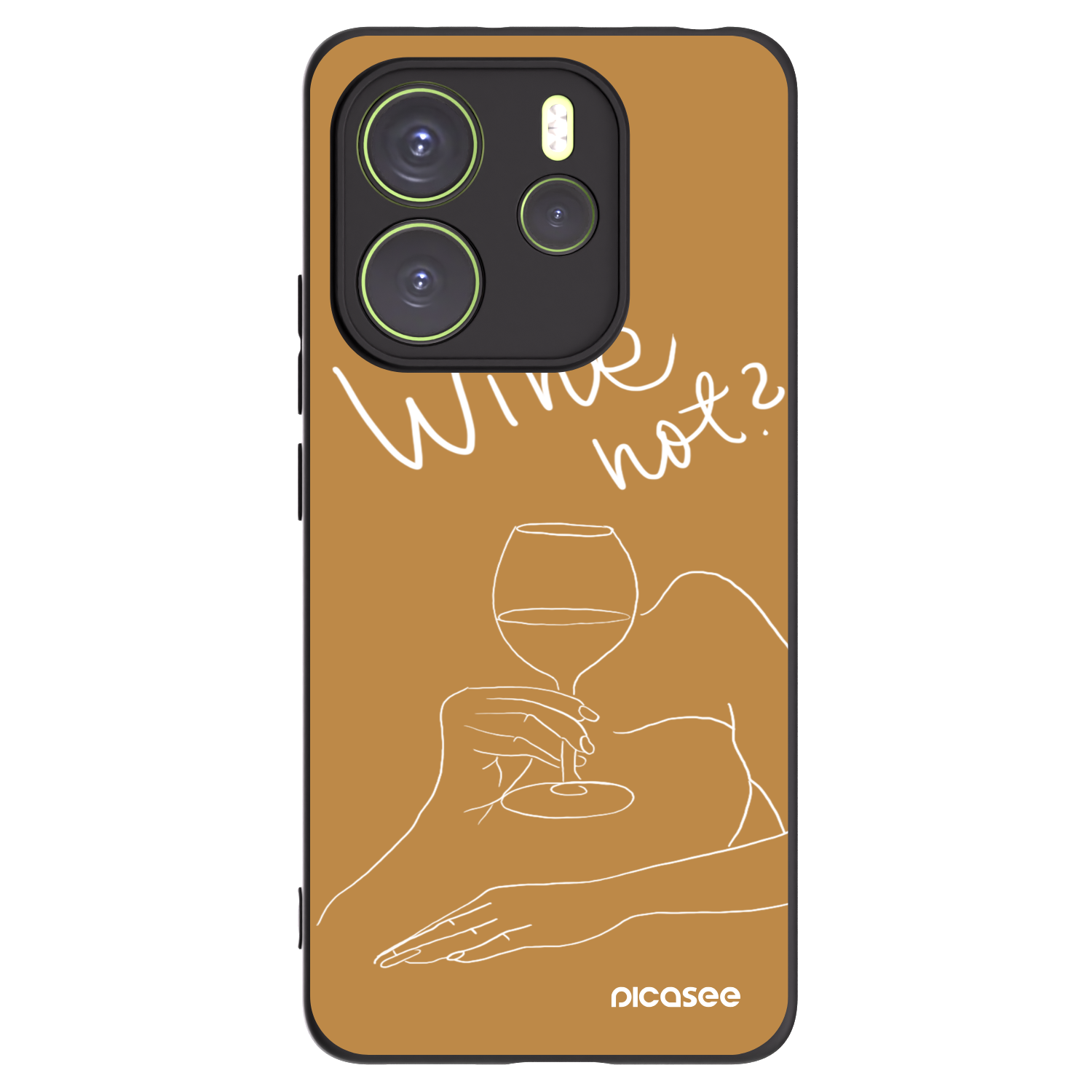 Picasee husă neagră din silicon pentru Xiaomi Redmi Note 14 4G - Wine not