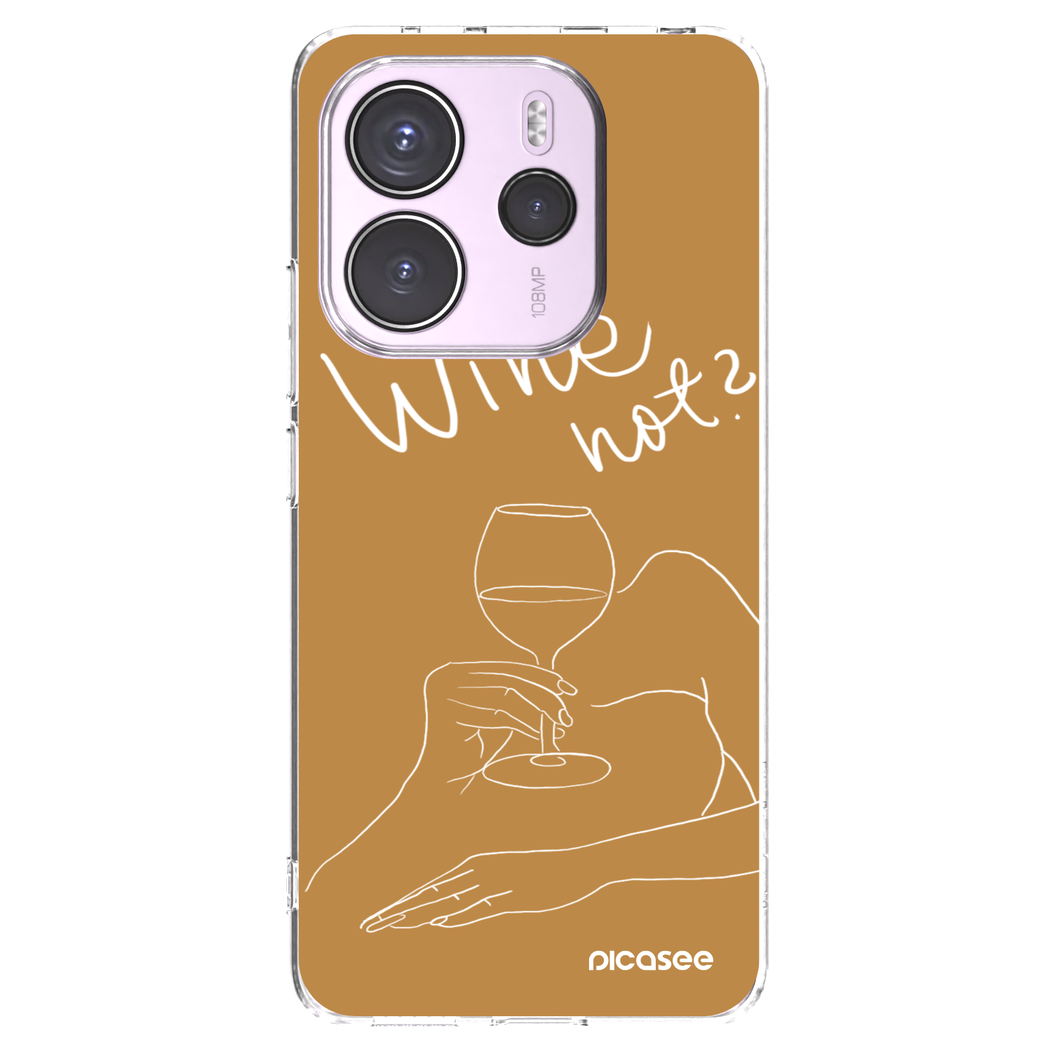 Picasee husă transparentă din silicon pentru Xiaomi Redmi Note 14 4G - Wine not