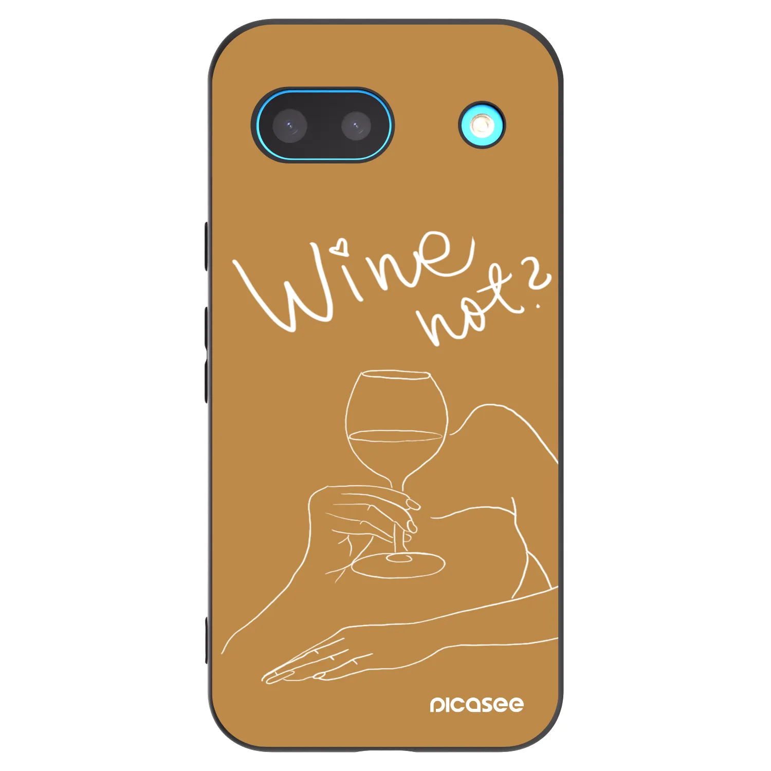 Picasee husă neagră din silicon pentru Google Pixel 8a - Wine not