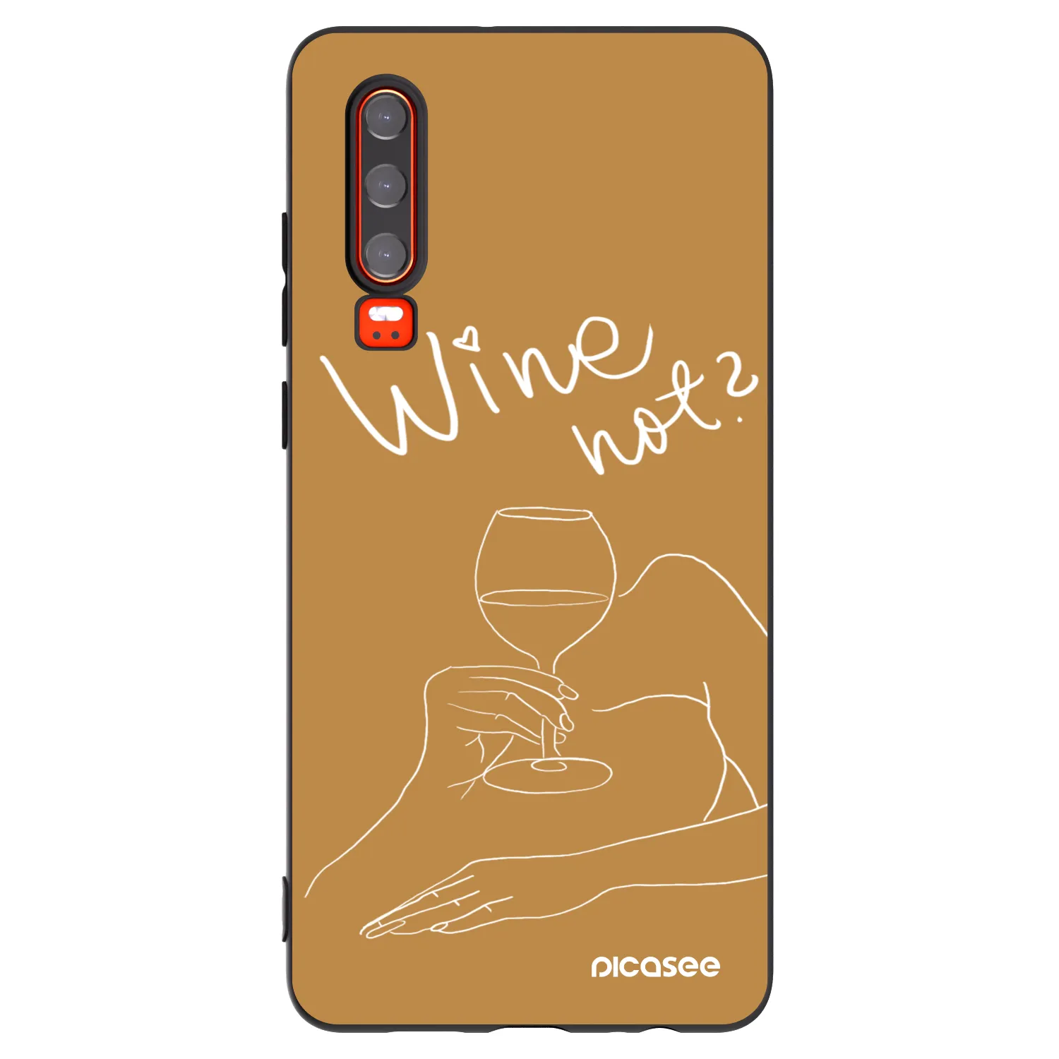 Picasee husă neagră din silicon pentru Huawei P30 - Wine not