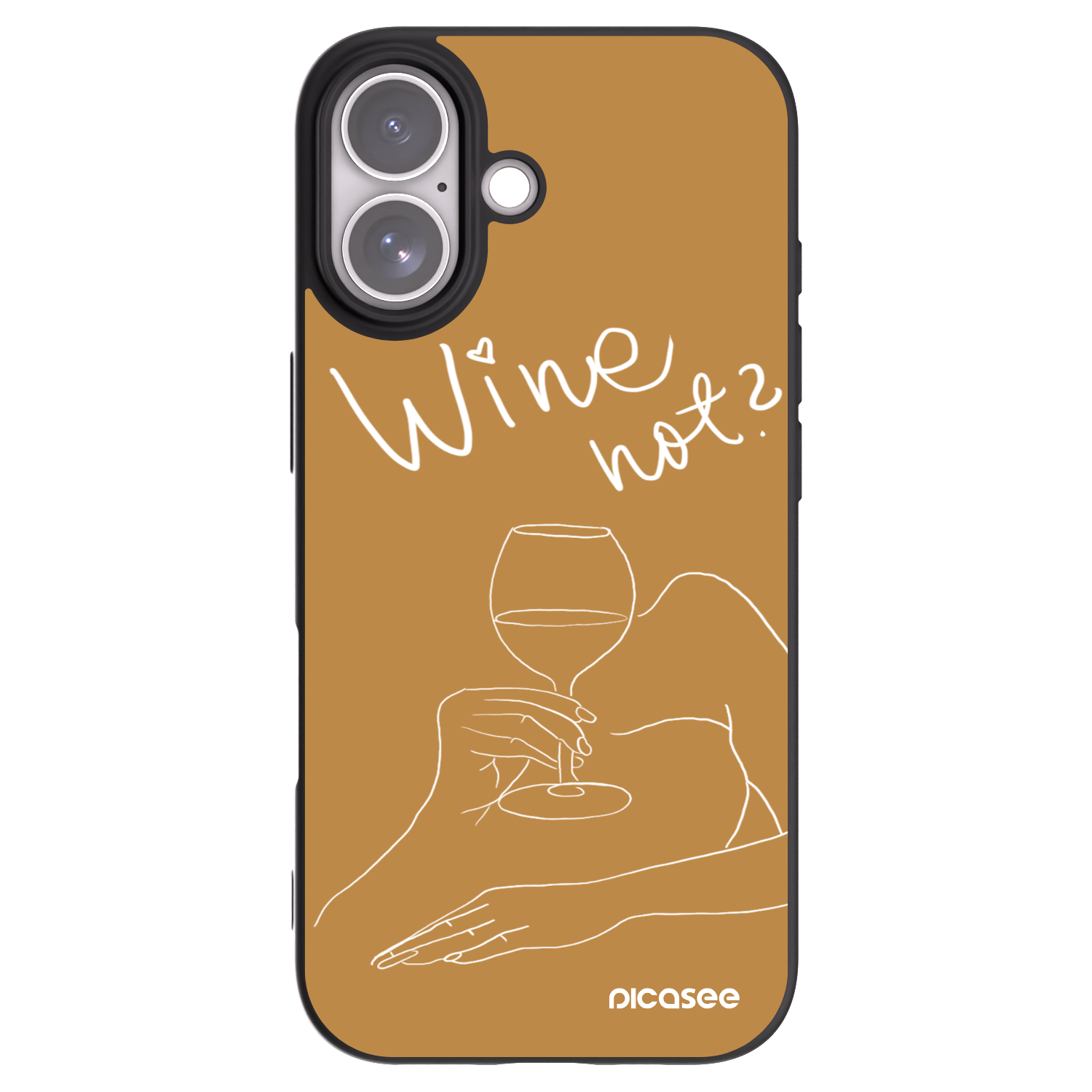 Picasee husă neagră din silicon pentru Apple iPhone 17 - Wine not