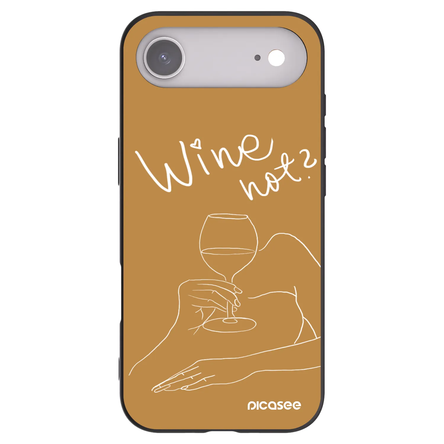 Picasee husă neagră din silicon pentru Apple iPhone Air - Wine not