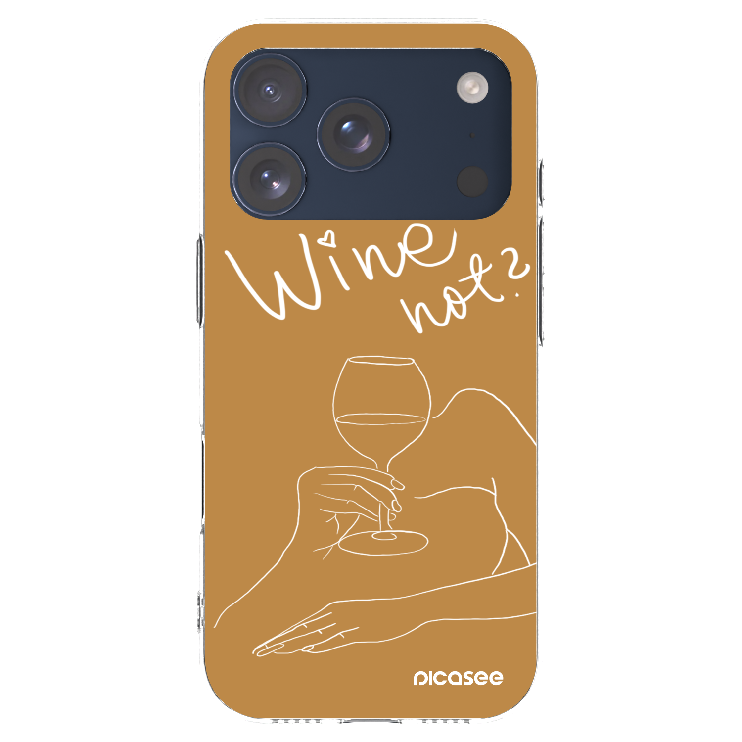 Picasee husă transparentă din silicon pentru Apple iPhone 17 Pro - Wine not