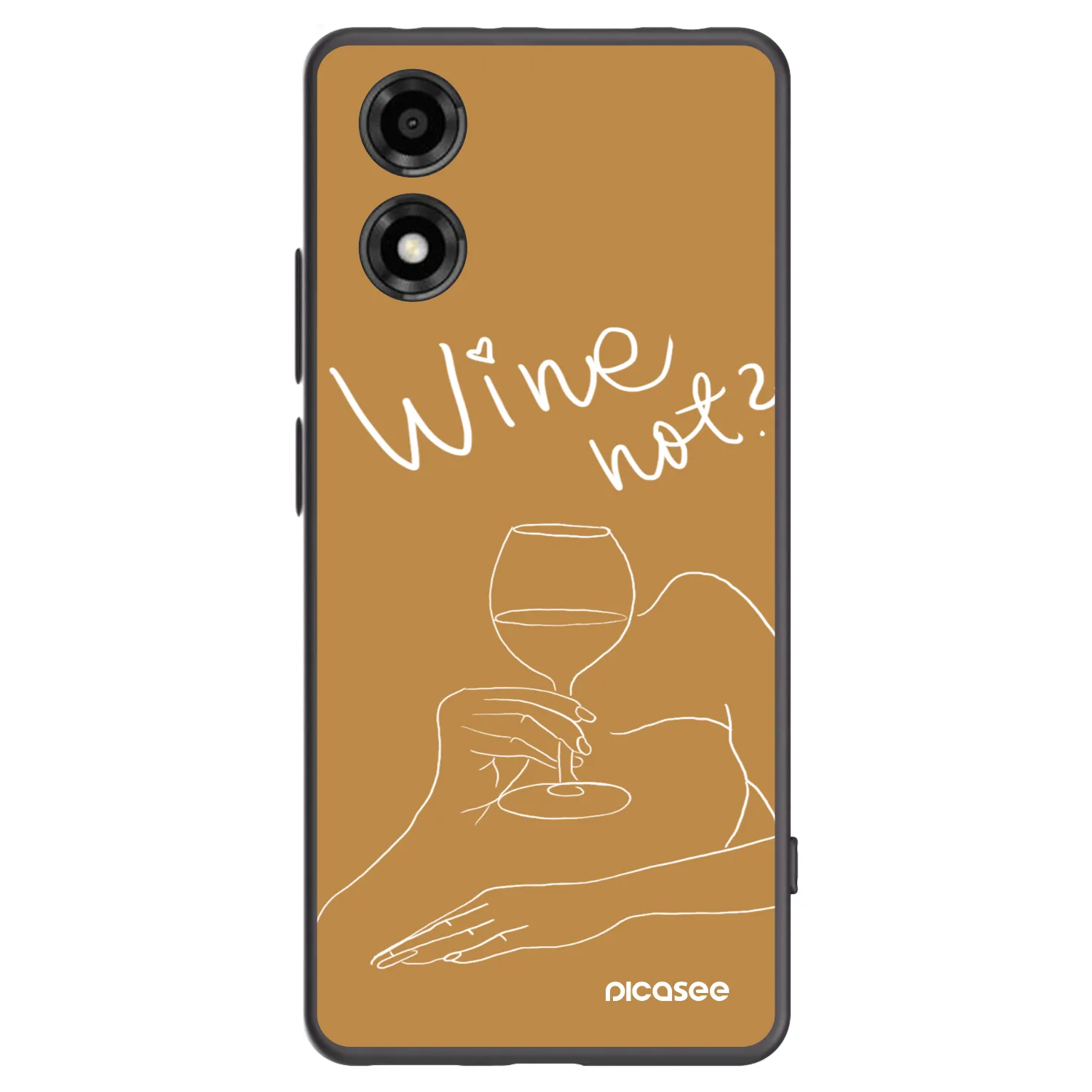 Picasee husă neagră din silicon pentru Motorola Moto E14 - Wine not