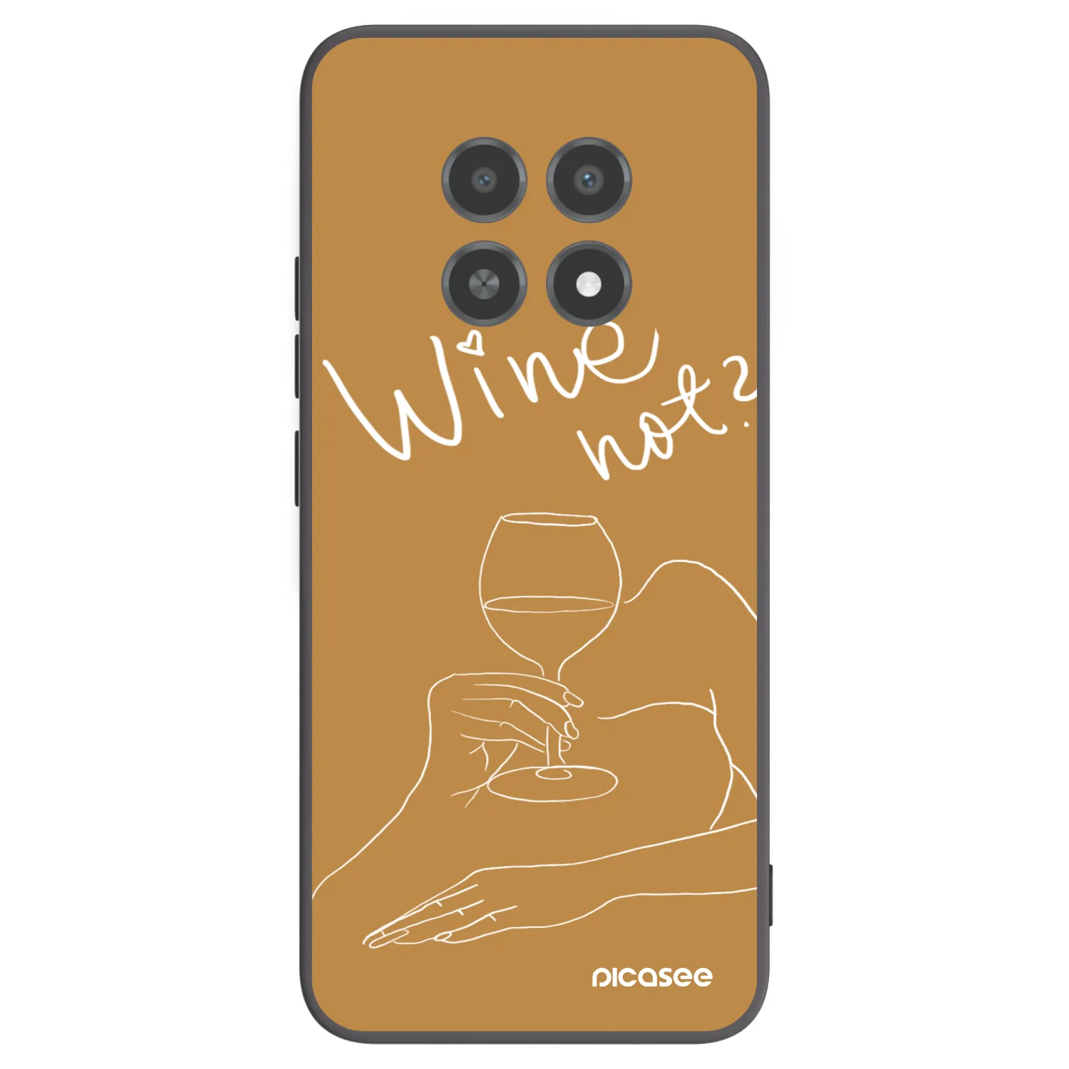 Picasee husă neagră din silicon pentru Realme 12X - Wine not