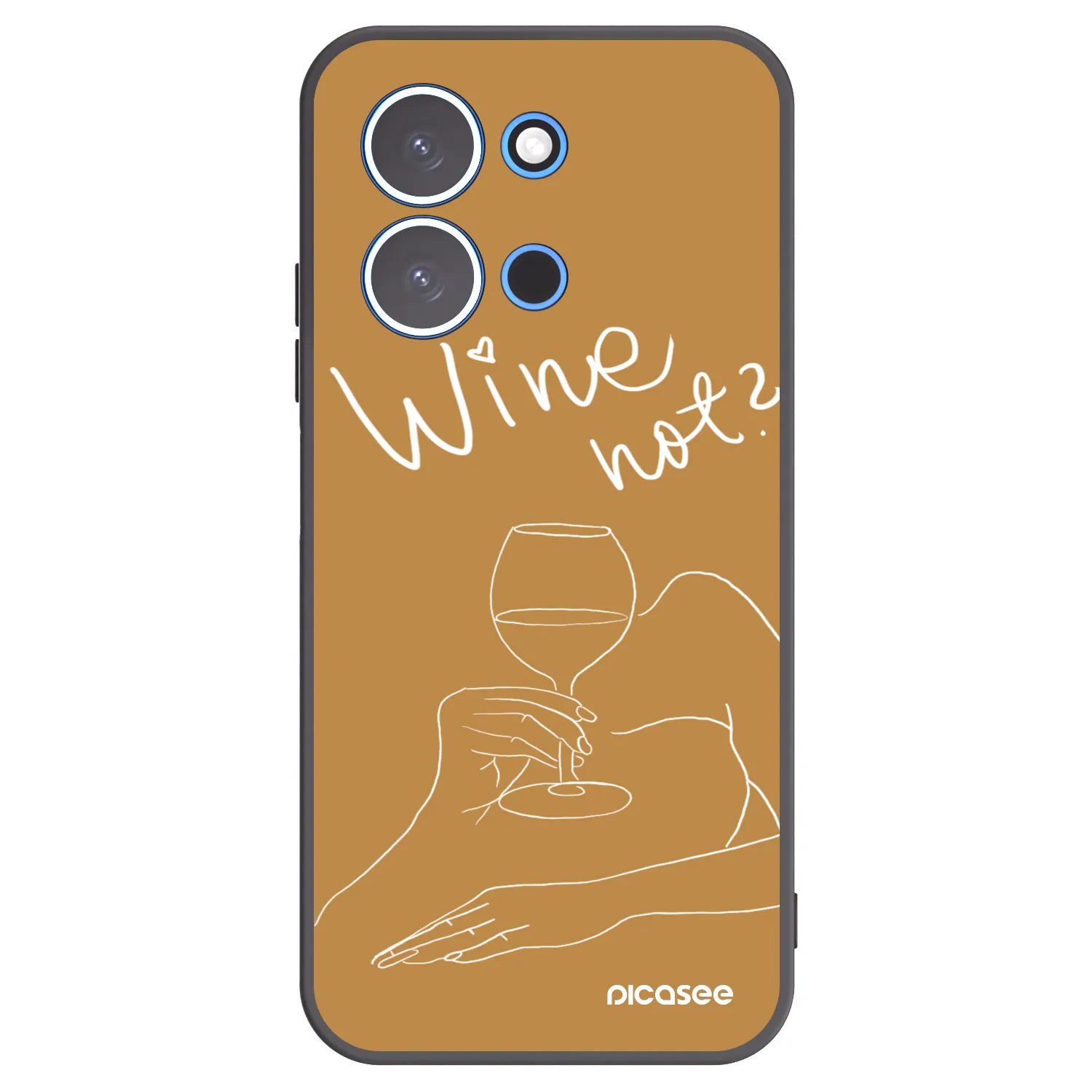Picasee husă neagră din silicon pentru Xiaomi Redmi 15C 4G - Wine not