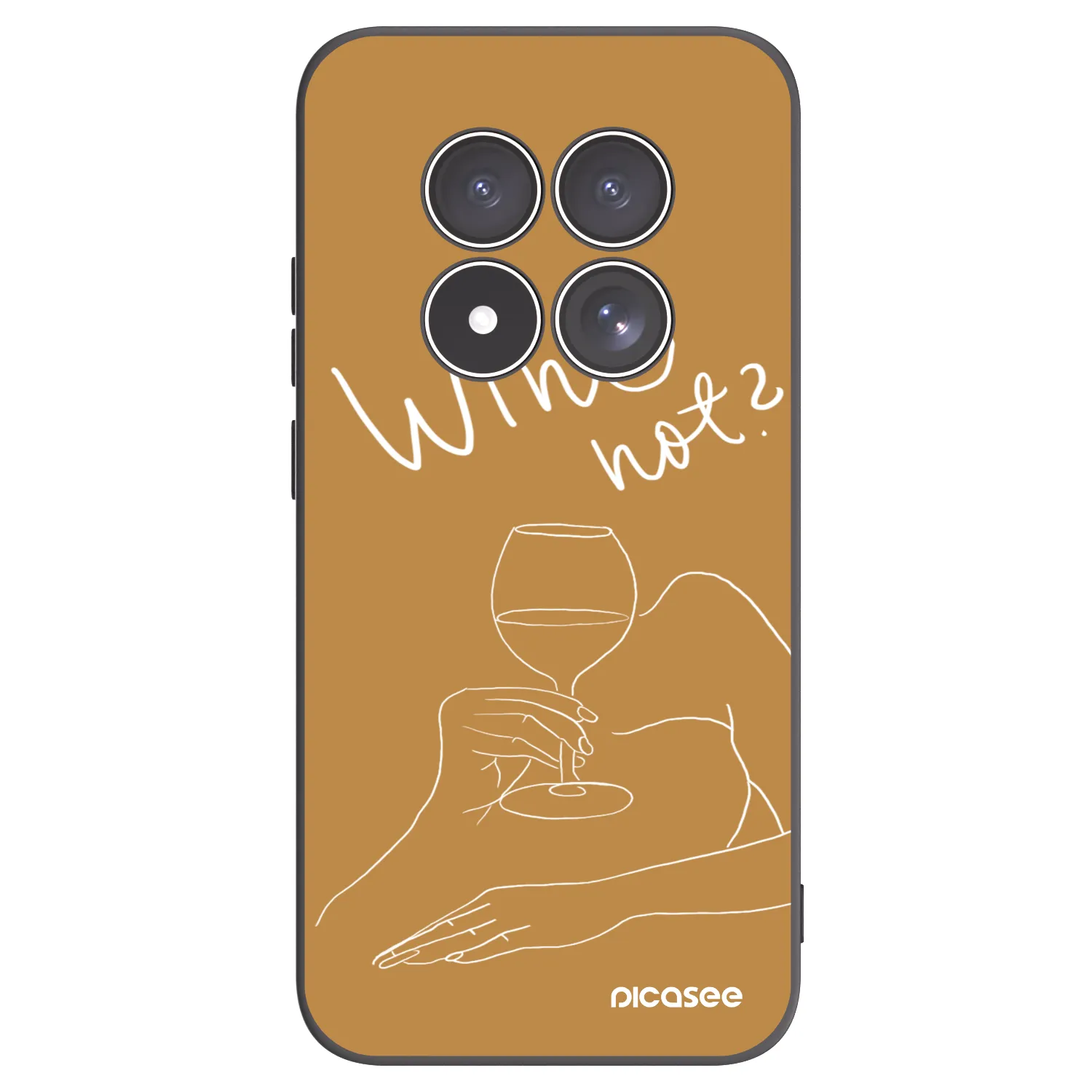 Picasee husă neagră din silicon pentru Xiaomi Redmi Note 15 Pro 4G - Wine not