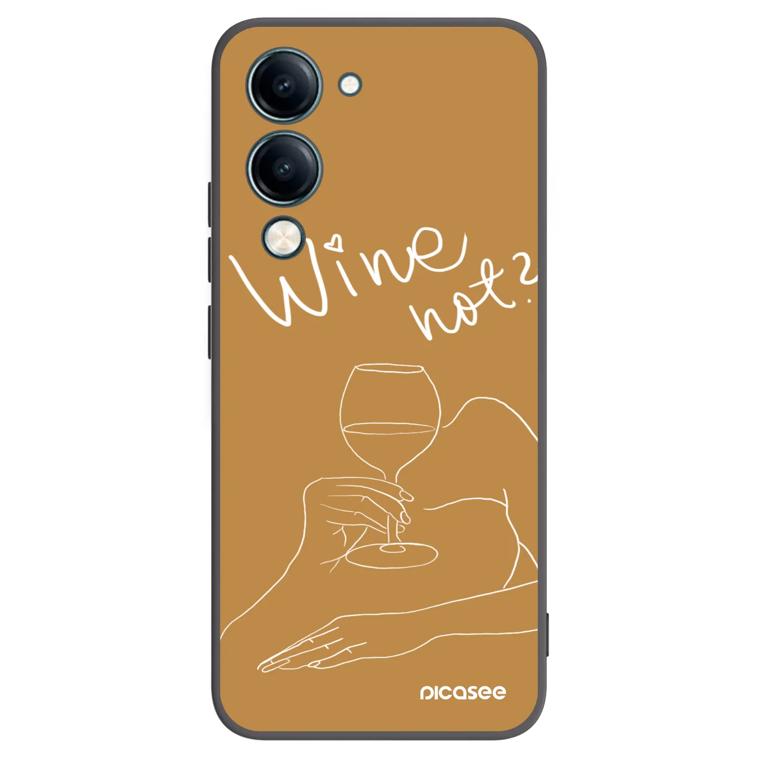 Picasee husă neagră din silicon pentru Vivo Y29s 5G - Wine not