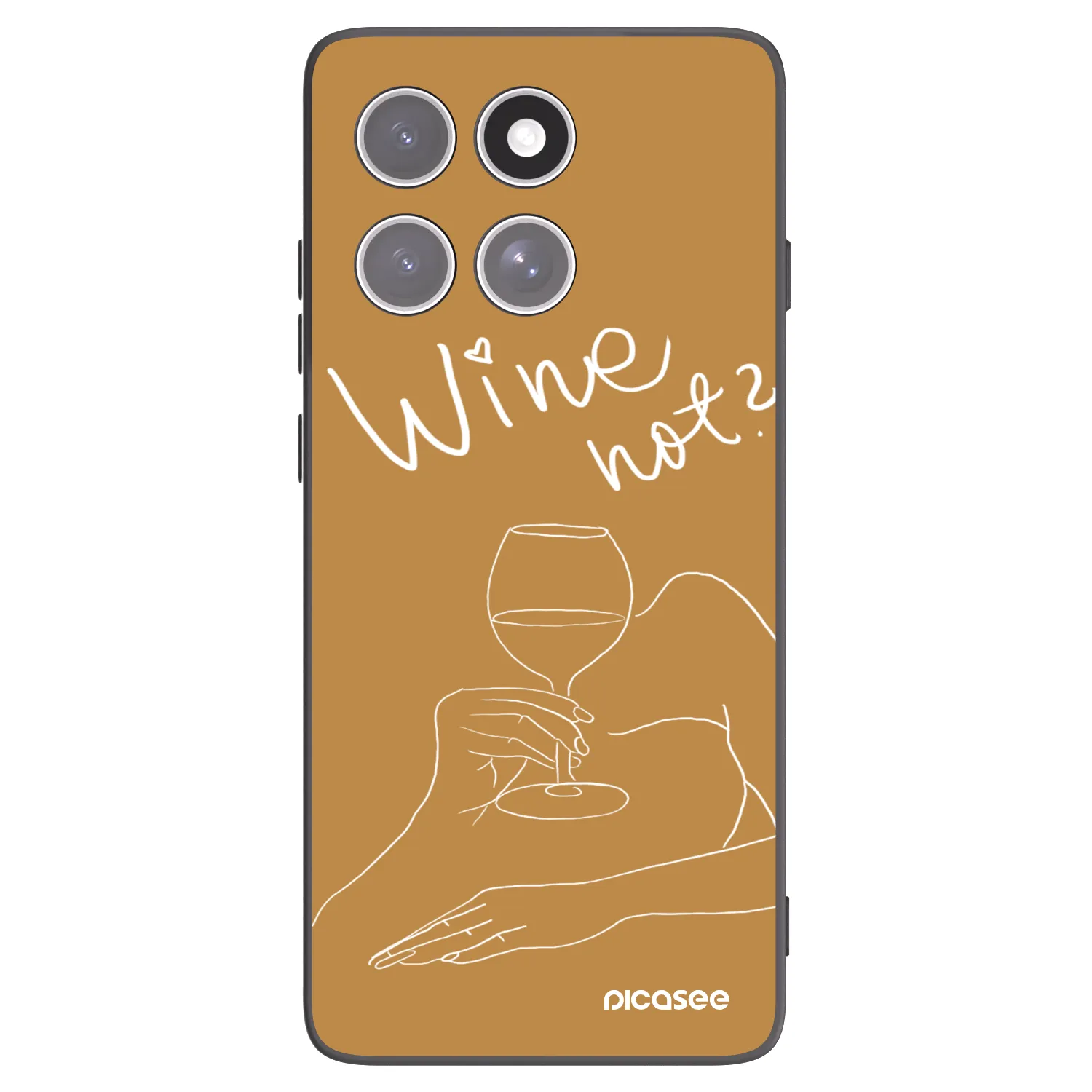 Picasee husă neagră din silicon pentru Motorola Edge 60 Fusion - Wine not