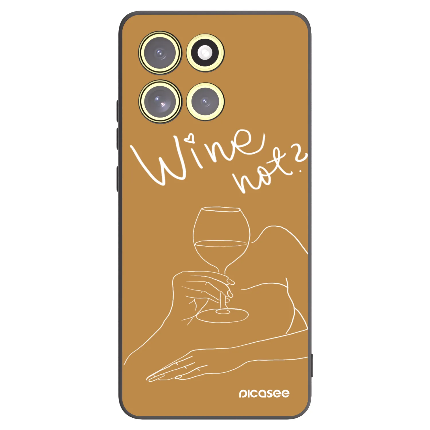 Picasee husă neagră din silicon pentru Motorola Moto G86 Power 5G - Wine not