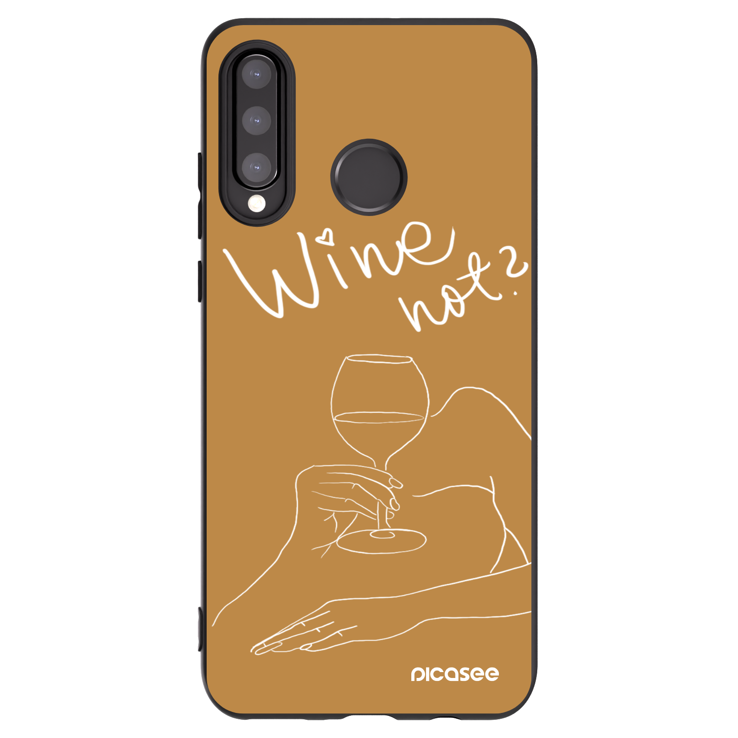 Picasee husă neagră din silicon pentru Huawei P30 Lite - Wine not