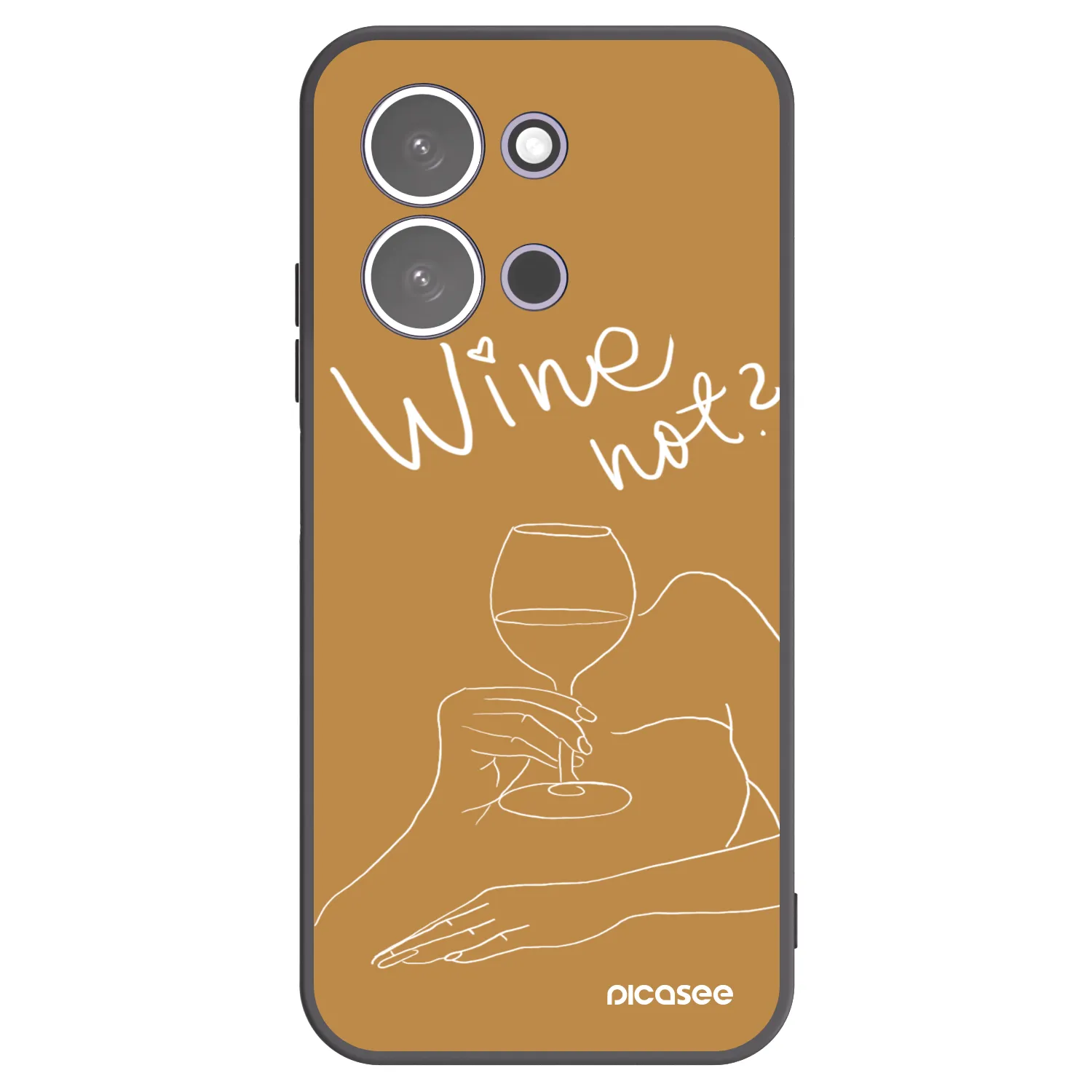 Picasee husă neagră din silicon pentru Xiaomi Redmi 15C 5G - Wine not