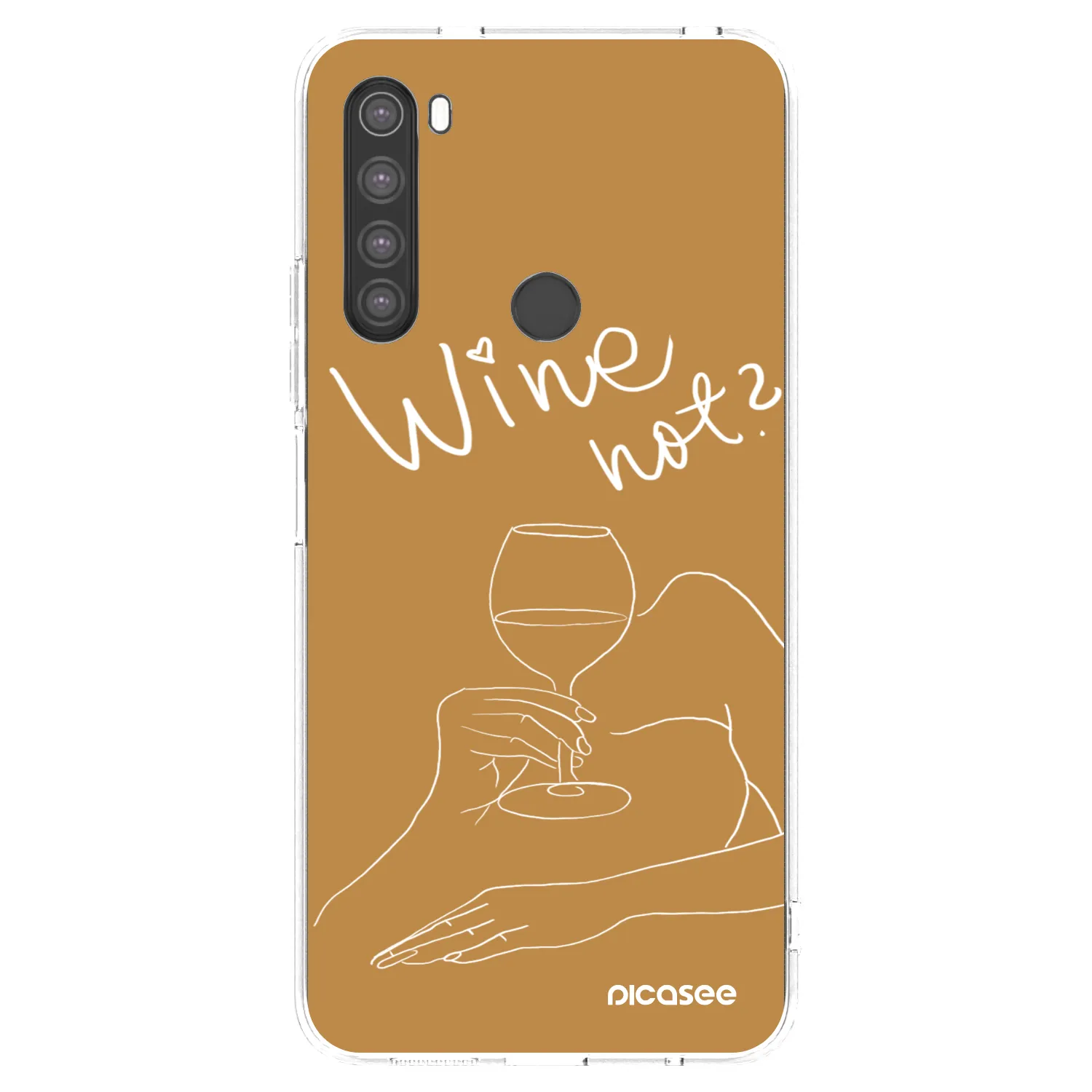 Picasee husă transparentă din silicon pentru Xiaomi Redmi Note 8 - Wine not