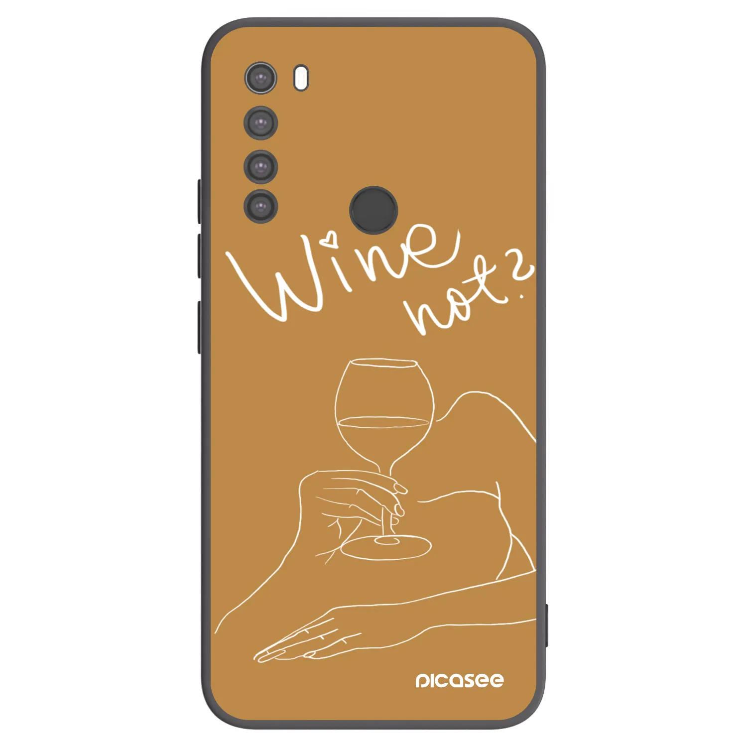Picasee husă neagră din silicon pentru Xiaomi Redmi Note 8 - Wine not