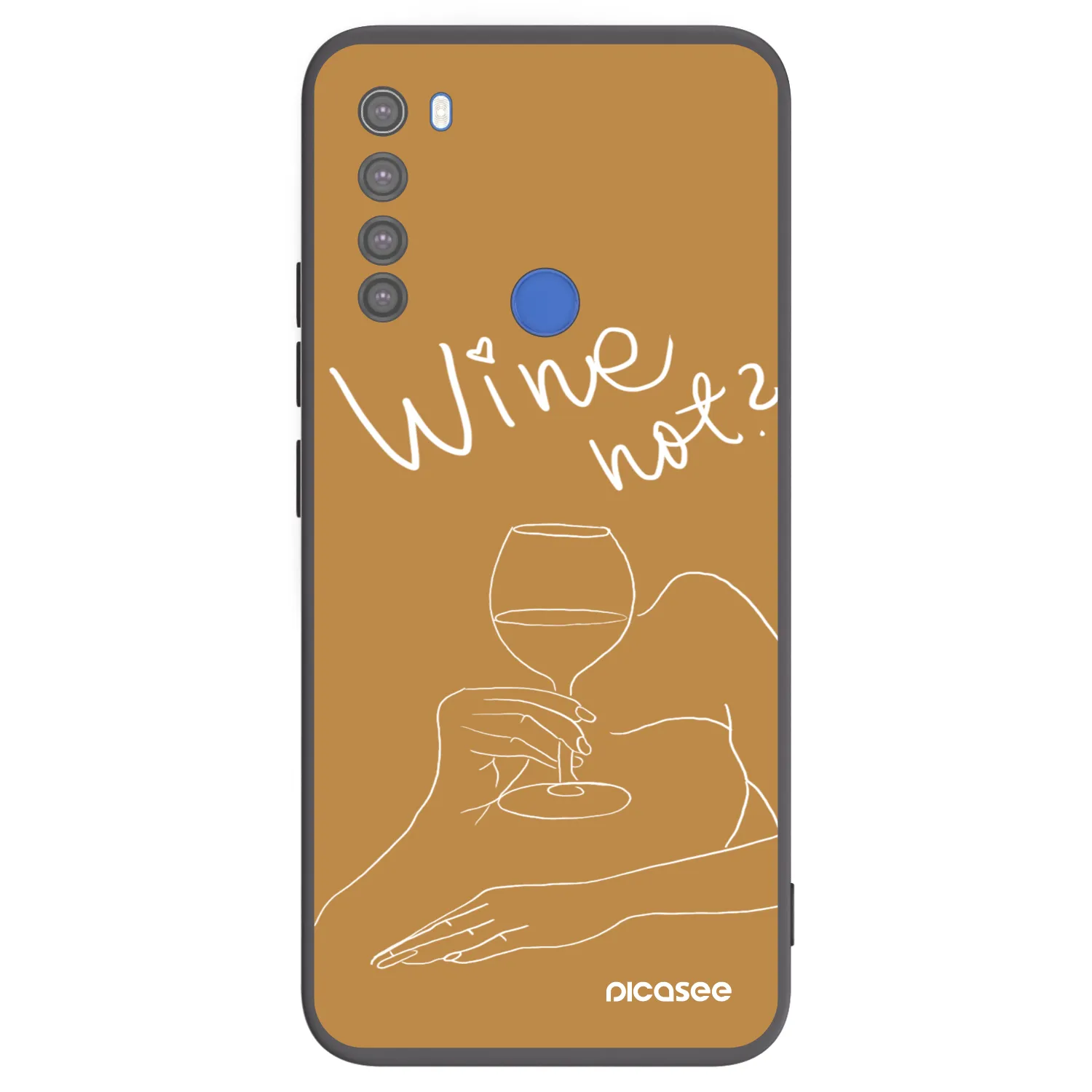 Picasee husă neagră din silicon pentru Xiaomi Redmi Note 8T - Wine not