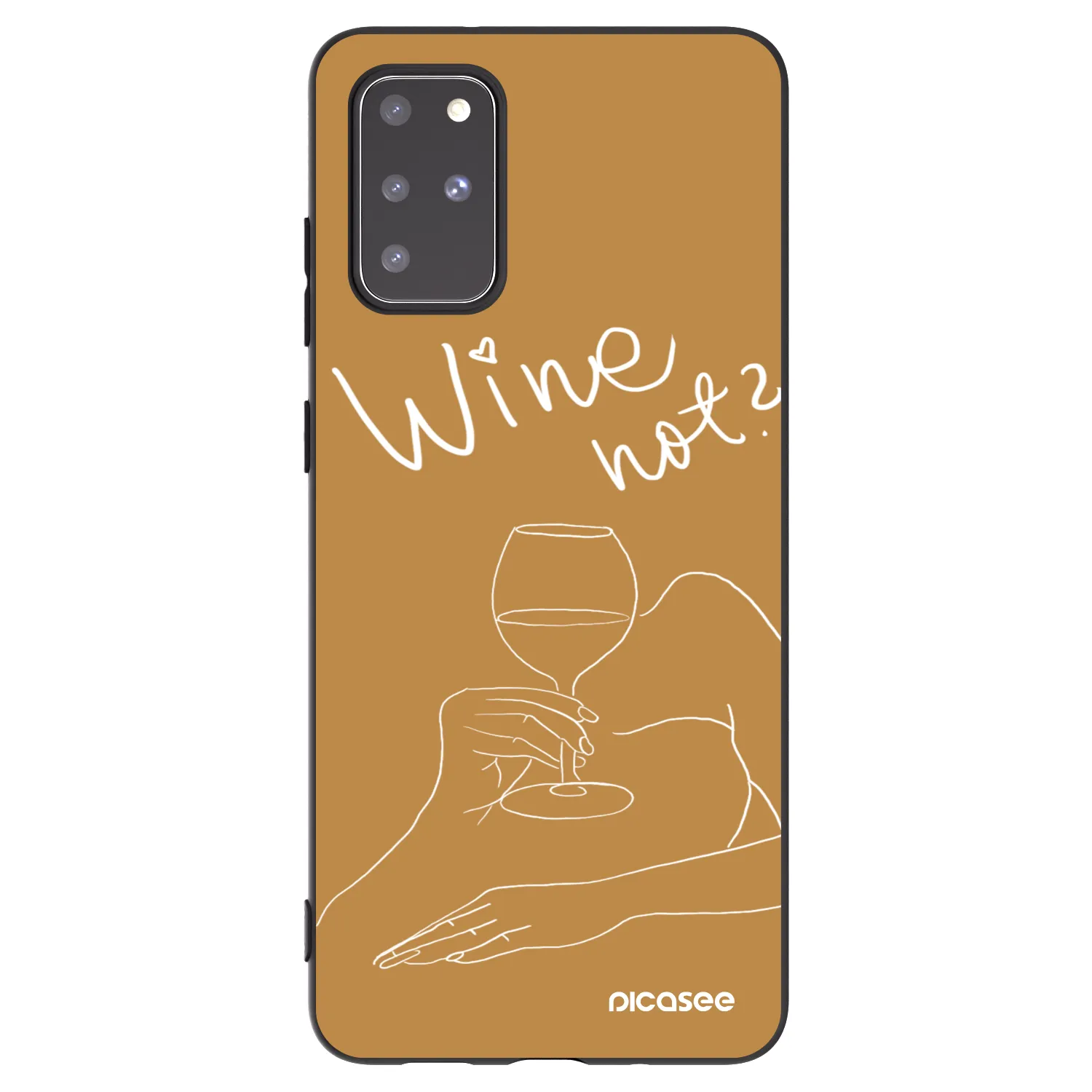 Picasee husă neagră din silicon pentru Samsung Galaxy S20+ G985F - Wine not