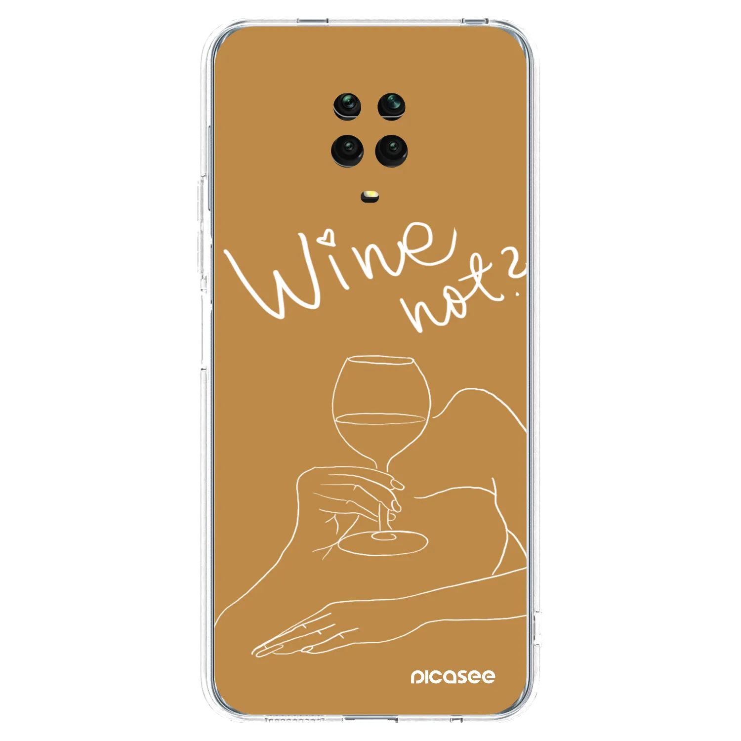 Picasee husă transparentă din silicon pentru Xiaomi Redmi Note 9 Pro - Wine not