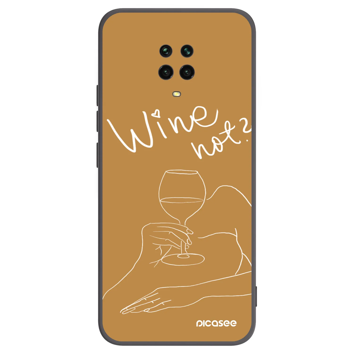 Picasee husă neagră din silicon pentru Xiaomi Redmi Note 9 Pro - Wine not